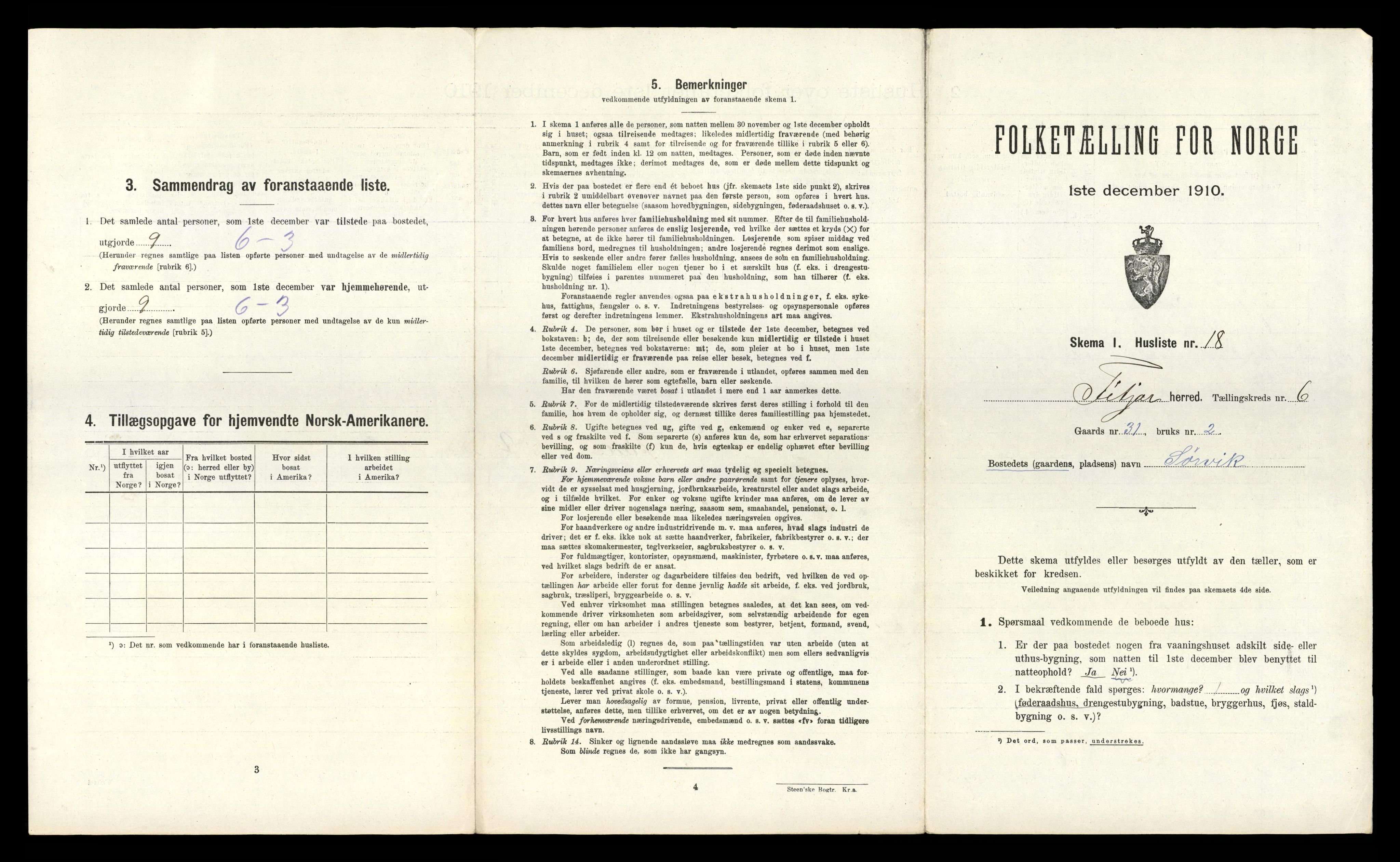 RA, 1910 census for Fitjar, 1910, p. 383