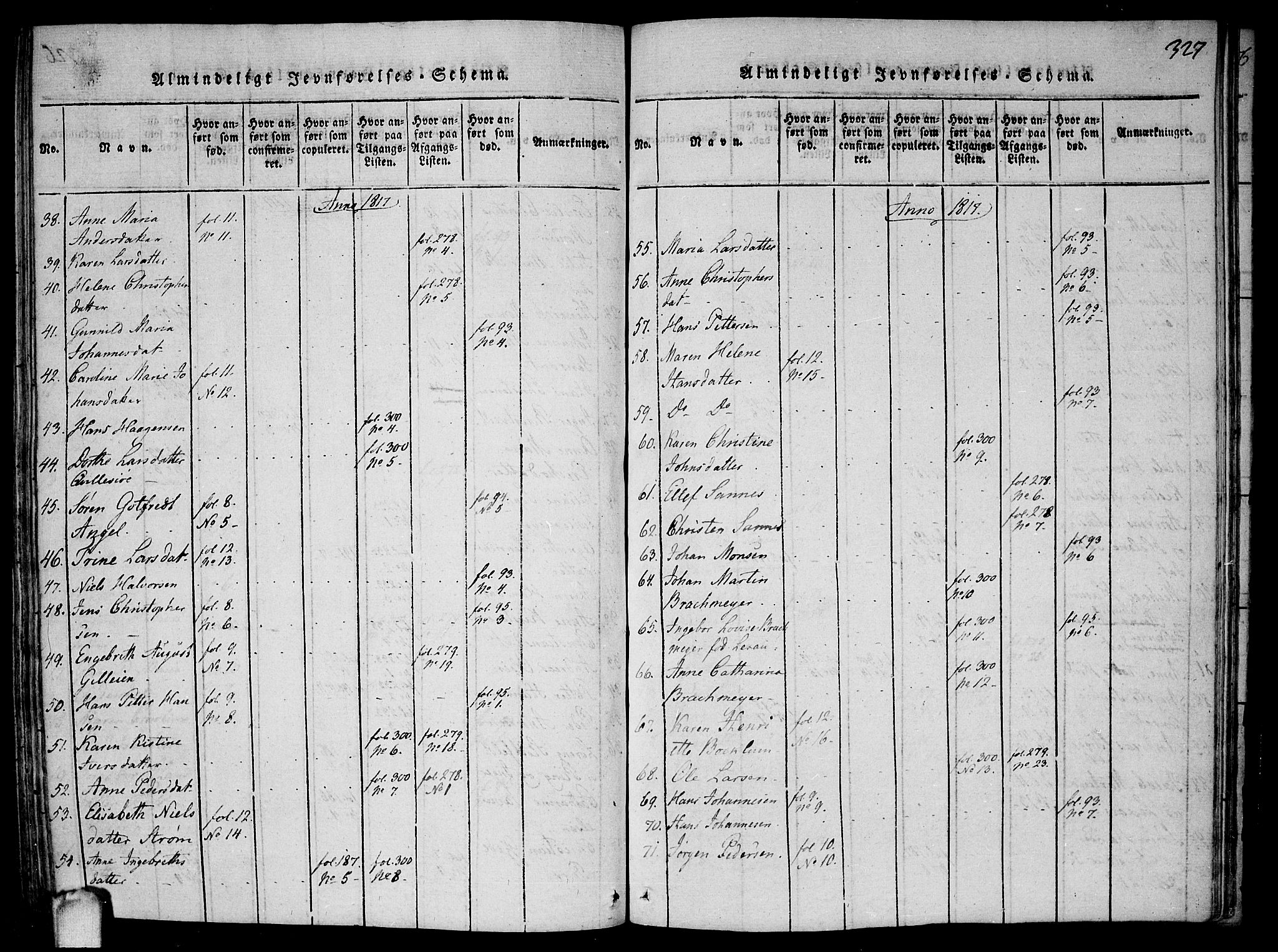 Drøbak prestekontor Kirkebøker, SAO/A-10142a/F/Fa/L0001: Parish register (official) no. I 1, 1816-1842, p. 327