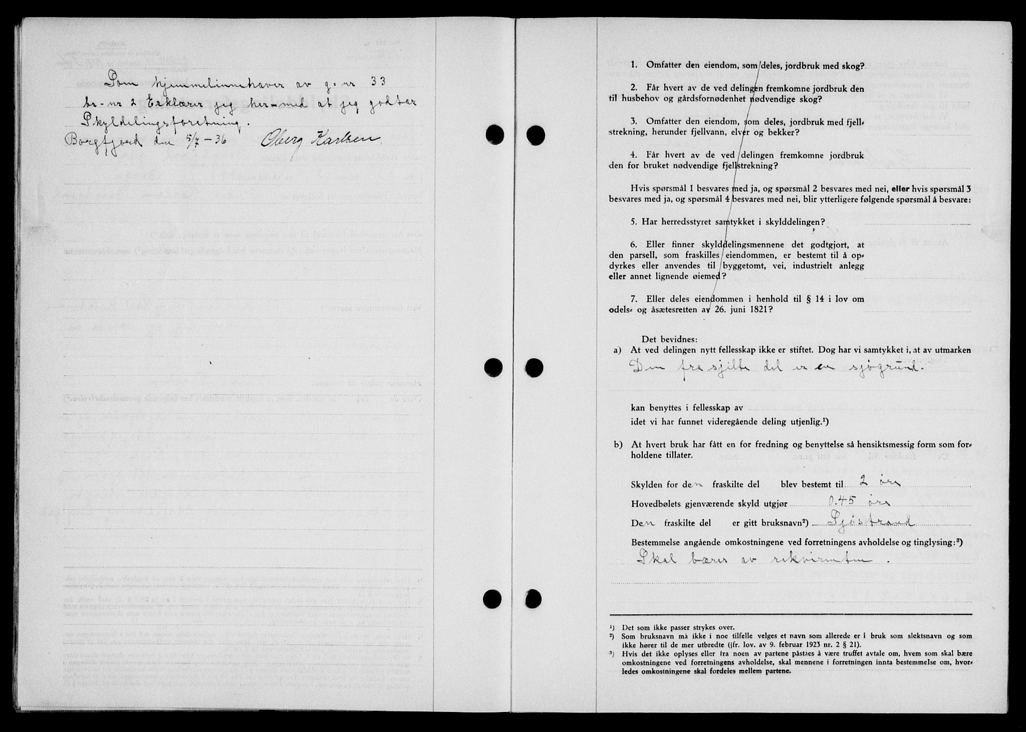 Lofoten sorenskriveri, SAT/A-0017/1/2/2C/L0001a: Mortgage book no. 1a, 1936-1937, Diary no: : 1163/1936