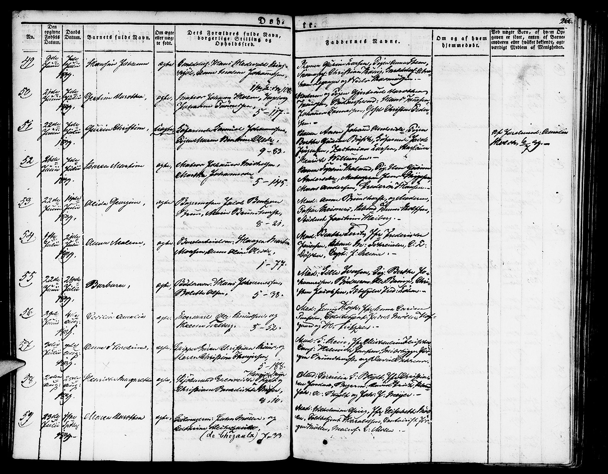 Nykirken Sokneprestembete, AV/SAB-A-77101/H/Haa/L0012: Parish register (official) no. A 12, 1821-1844, p. 266