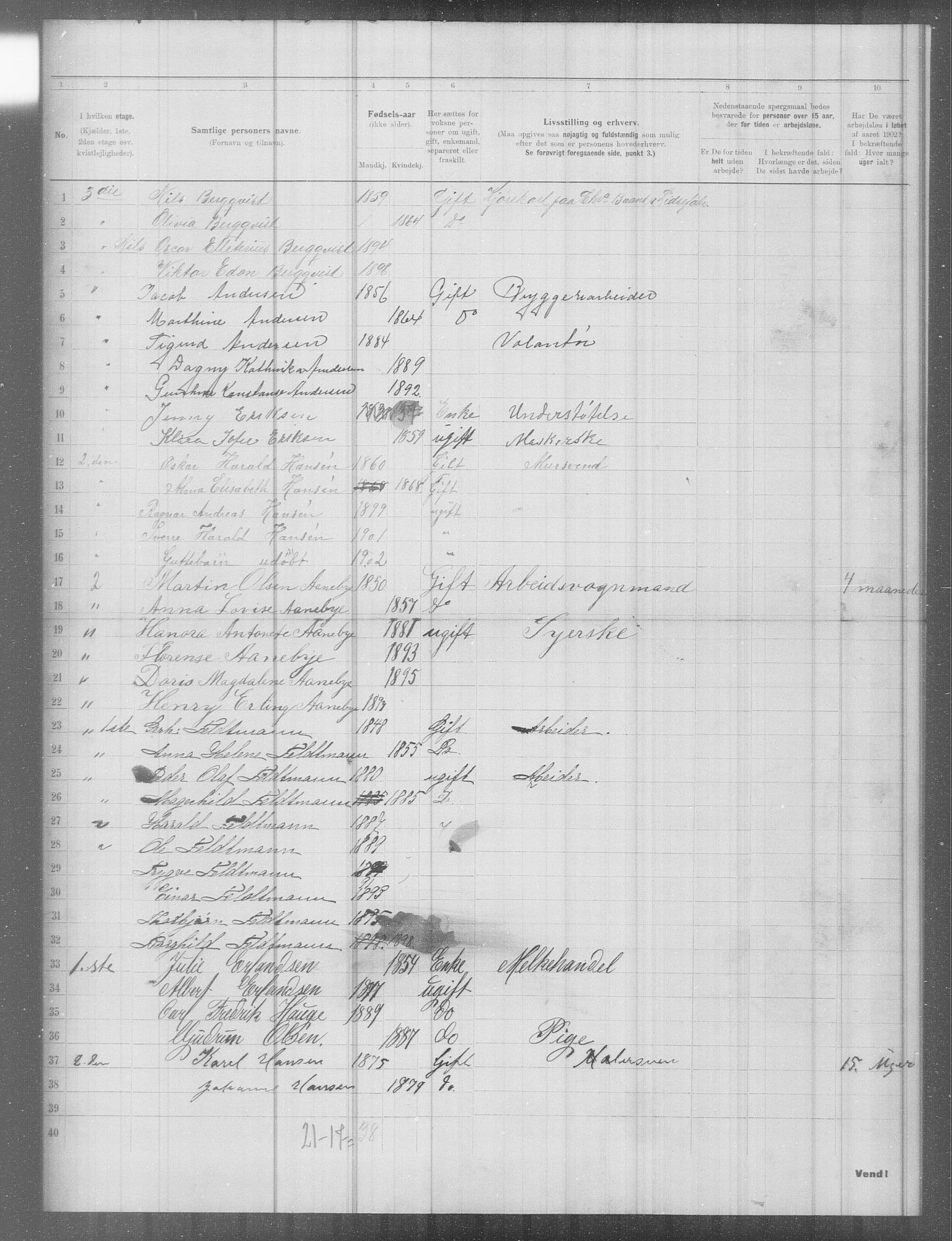 OBA, Municipal Census 1902 for Kristiania, 1902, p. 7428