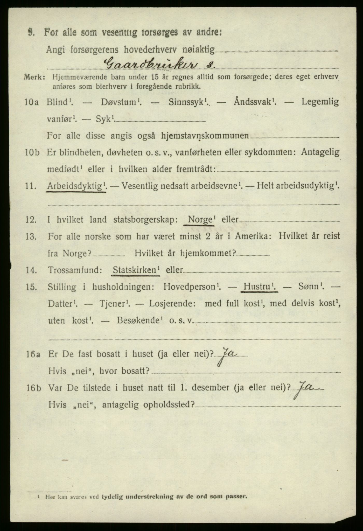 SAB, 1920 census for Gloppen, 1920, p. 1235