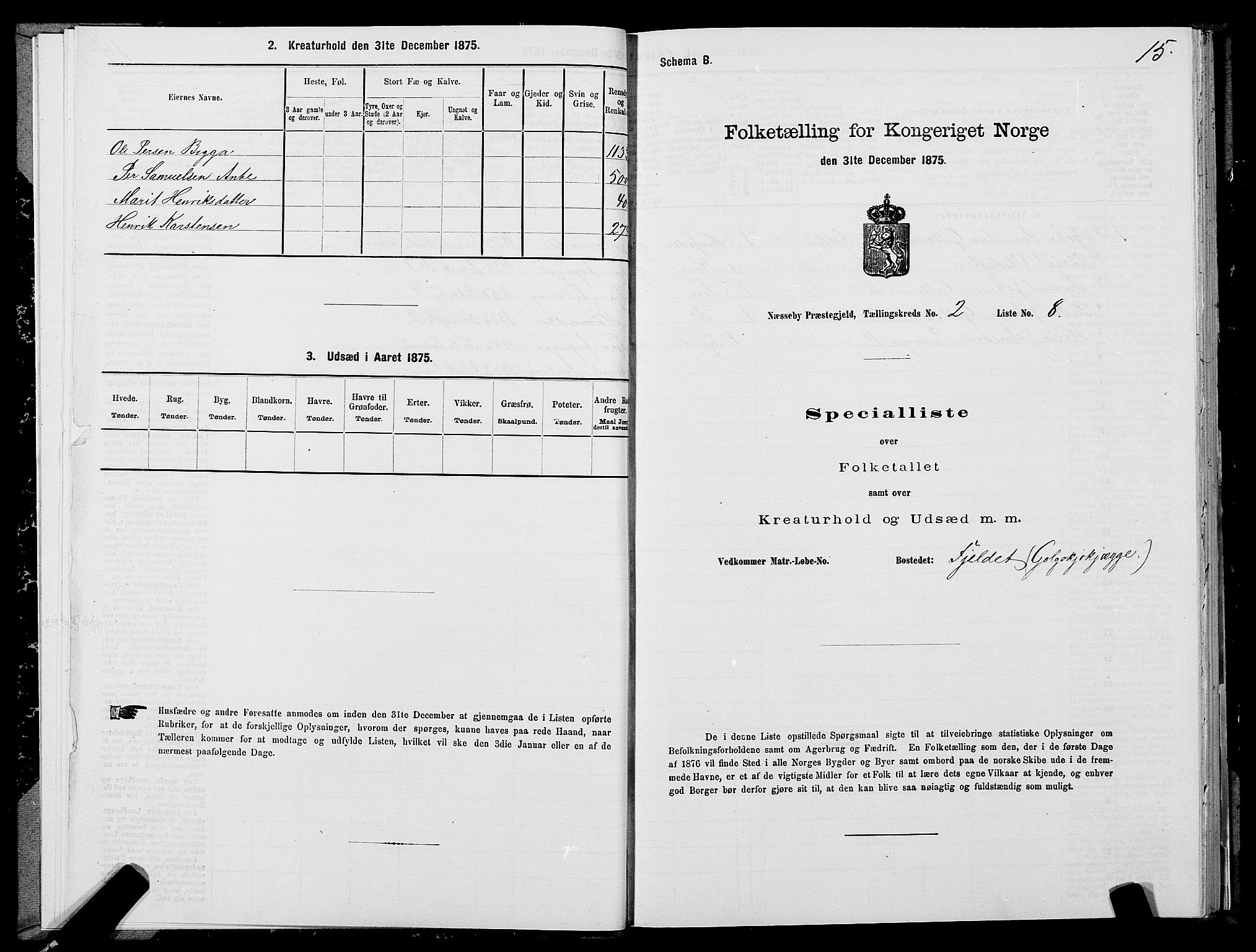 SATØ, 1875 census for 2027P Nesseby, 1875, p. 2015