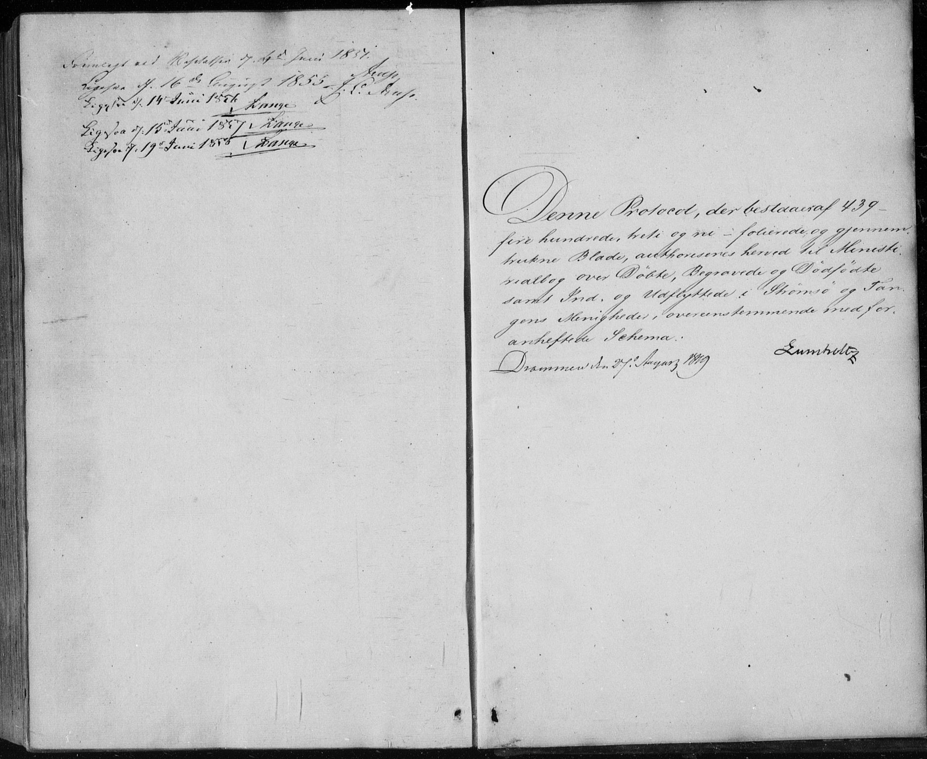 Strømsø kirkebøker, SAKO/A-246/F/Fa/L0014: Parish register (official) no. I 14, 1848-1858