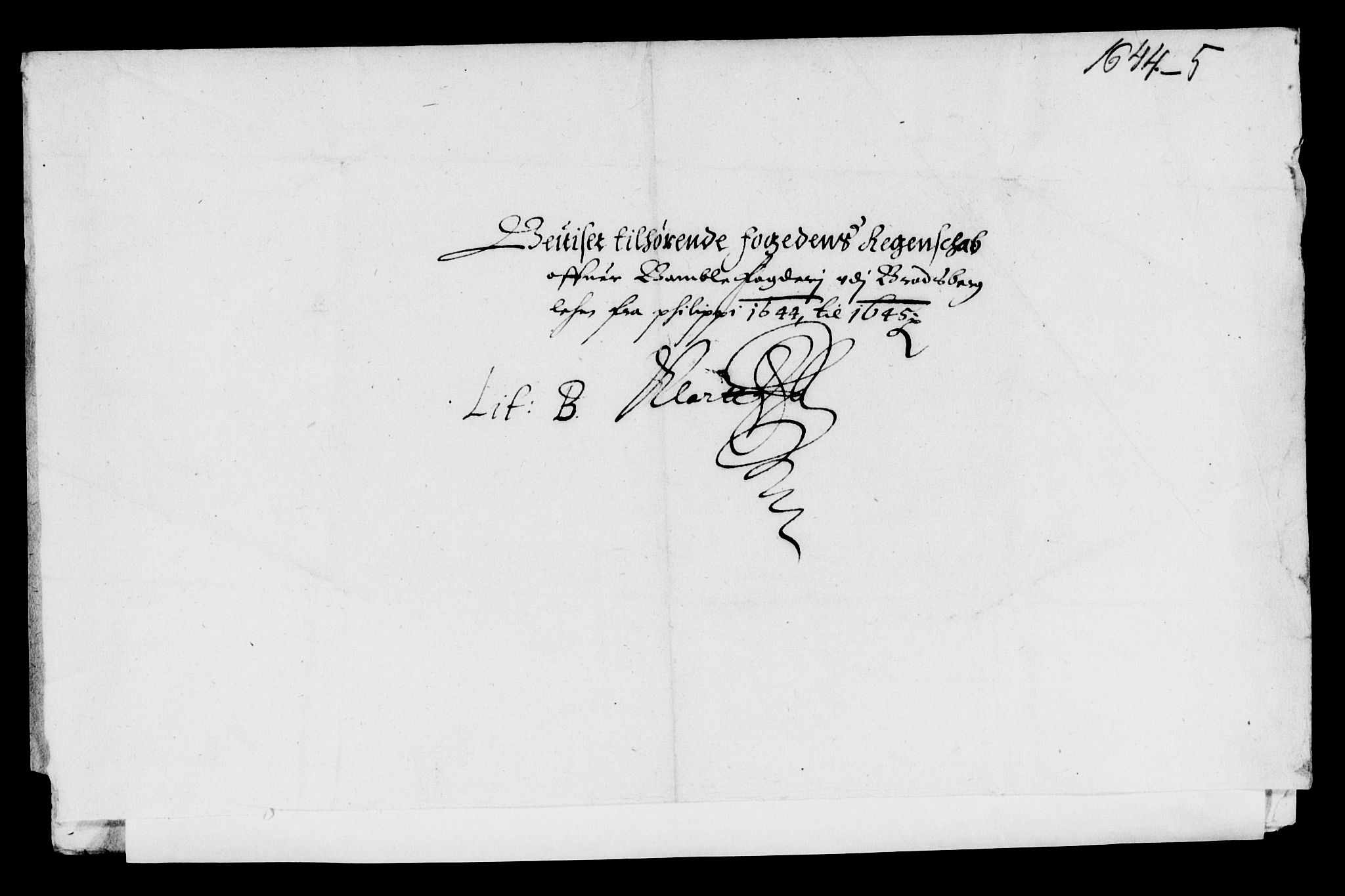 Rentekammeret inntil 1814, Reviderte regnskaper, Lensregnskaper, AV/RA-EA-5023/R/Rb/Rbp/L0030: Bratsberg len, 1643-1645