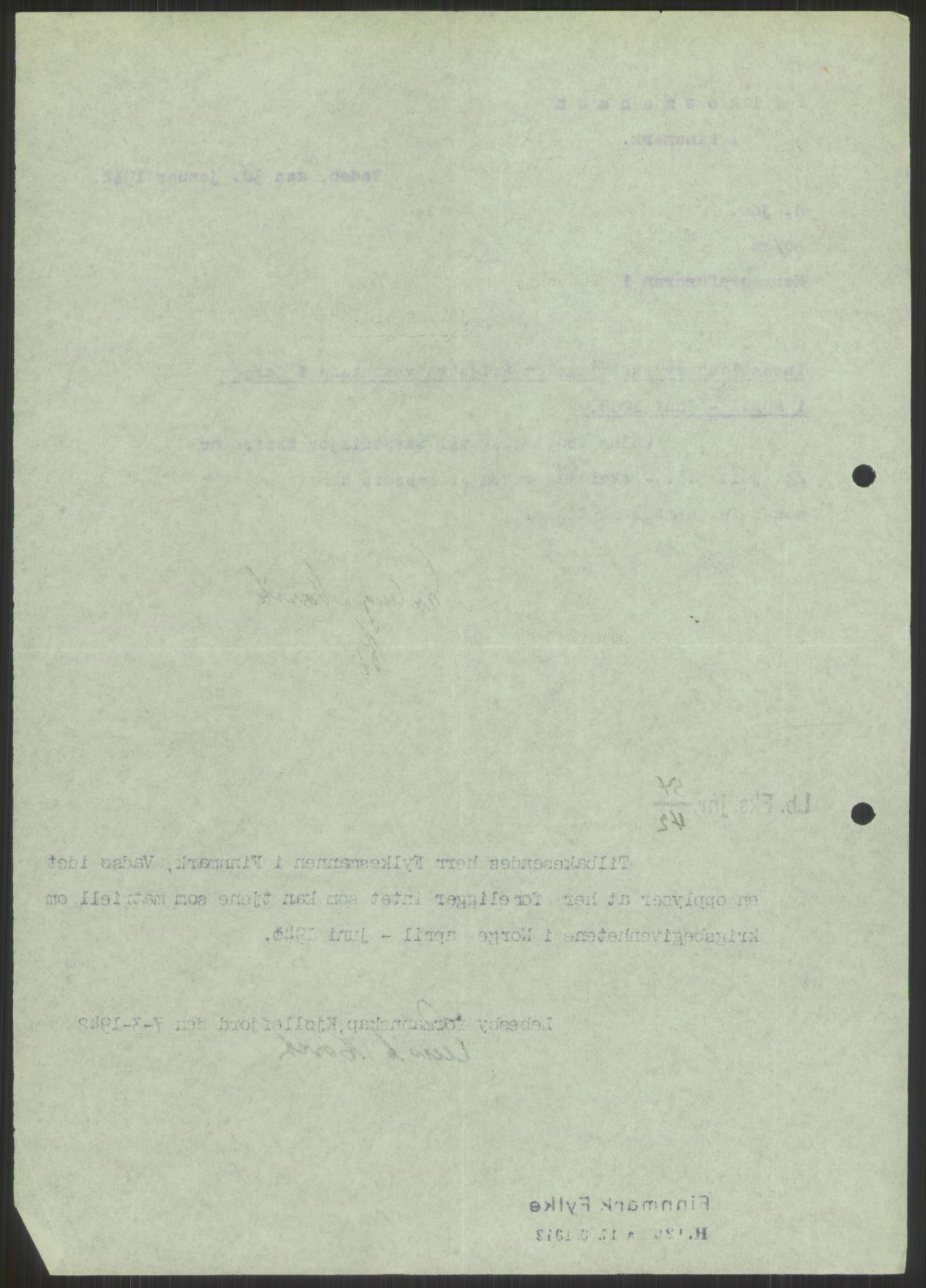 Forsvaret, Forsvarets krigshistoriske avdeling, AV/RA-RAFA-2017/Y/Ya/L0017: II-C-11-31 - Fylkesmenn.  Rapporter om krigsbegivenhetene 1940., 1940, p. 723