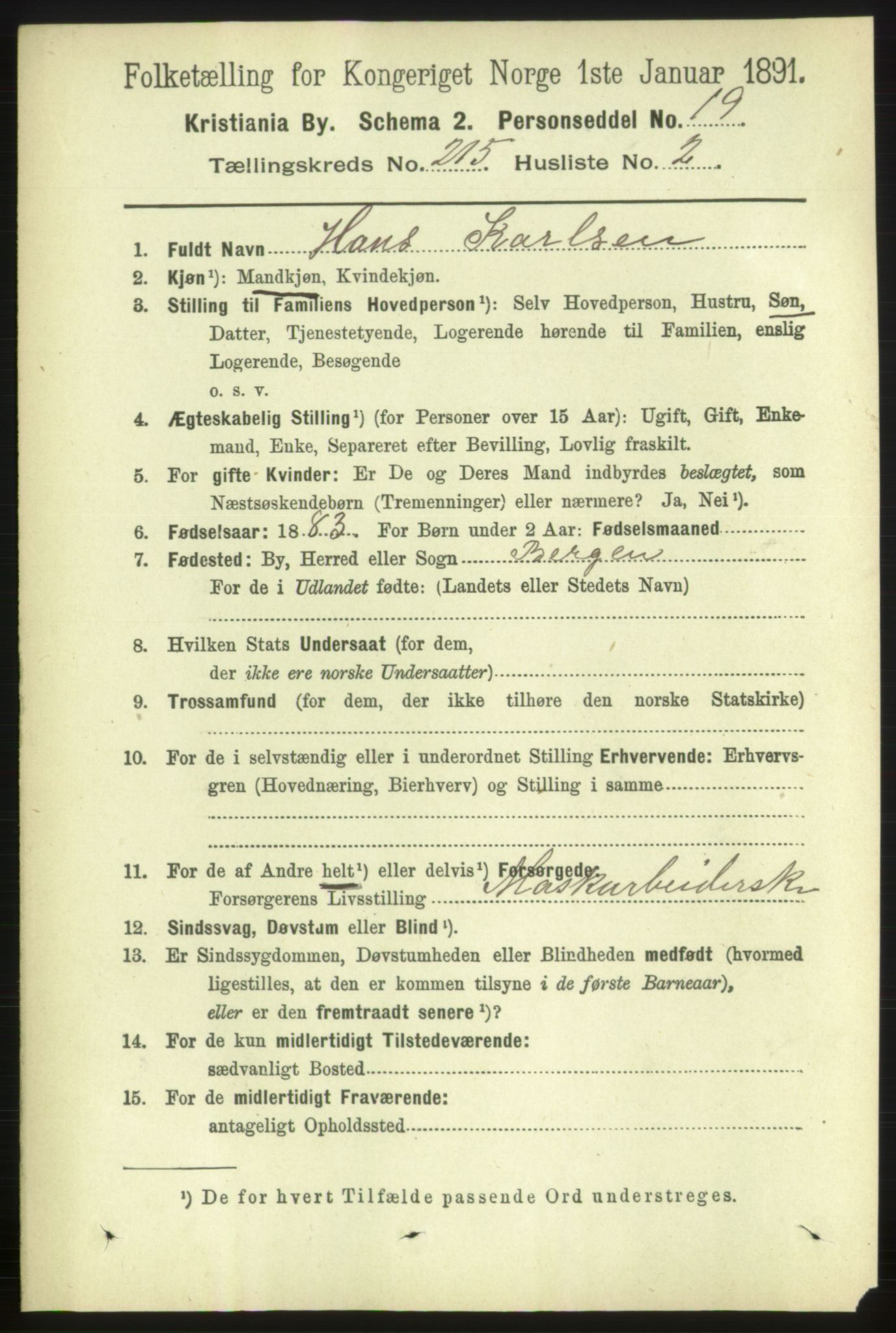RA, 1891 census for 0301 Kristiania, 1891, p. 127789