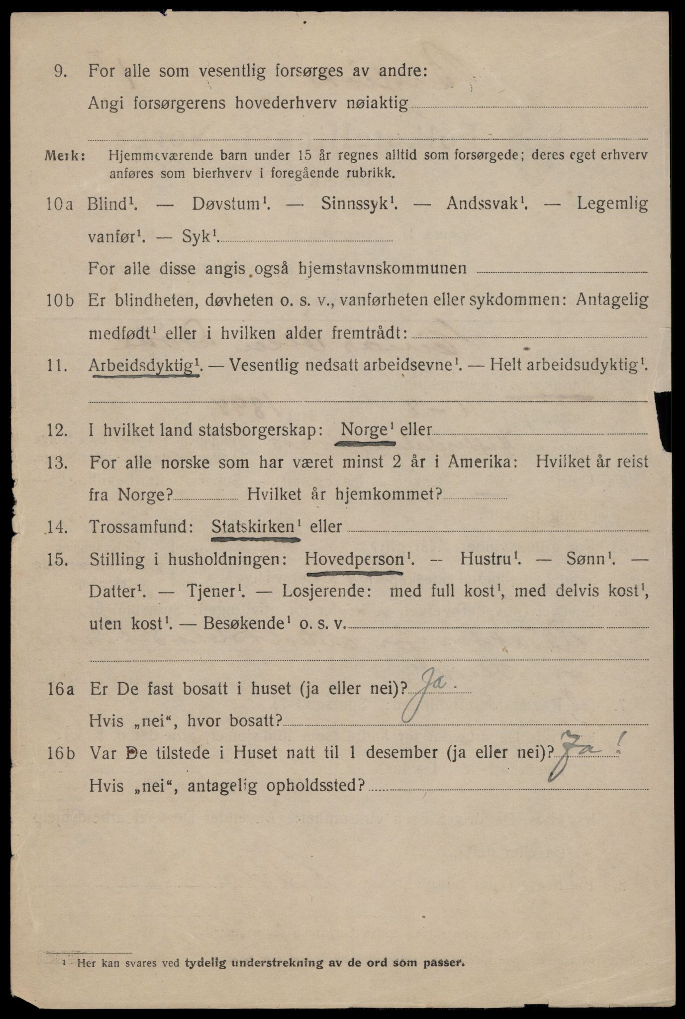 SAT, 1920 census for Trondheim, 1920, p. 76181