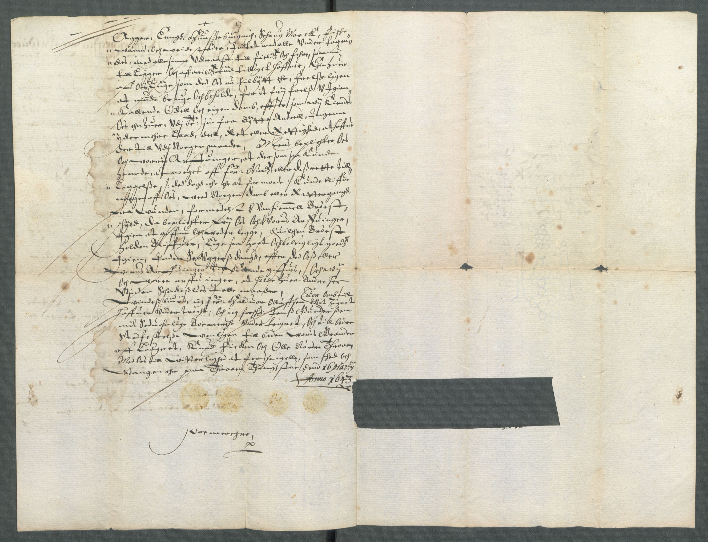 Riksarkivets diplomsamling, AV/RA-EA-5965/F02/L0157: Dokumenter, 1643, p. 41