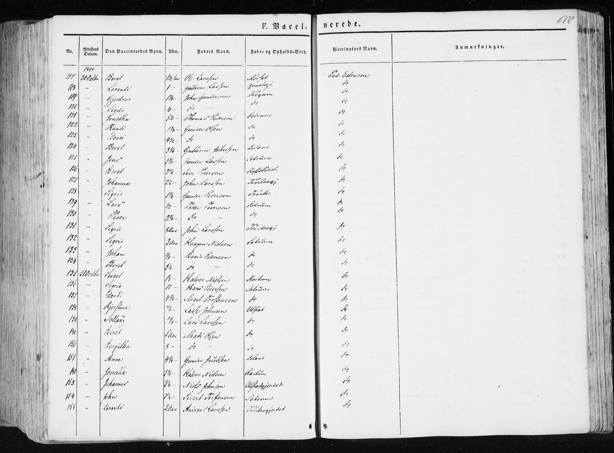 Ministerialprotokoller, klokkerbøker og fødselsregistre - Nord-Trøndelag, AV/SAT-A-1458/709/L0074: Parish register (official) no. 709A14, 1845-1858, p. 600