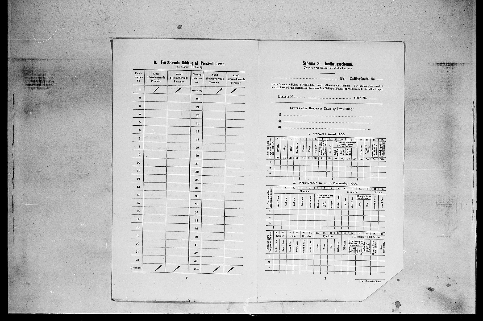 SAO, 1900 census for Kristiania, 1900, p. 20176