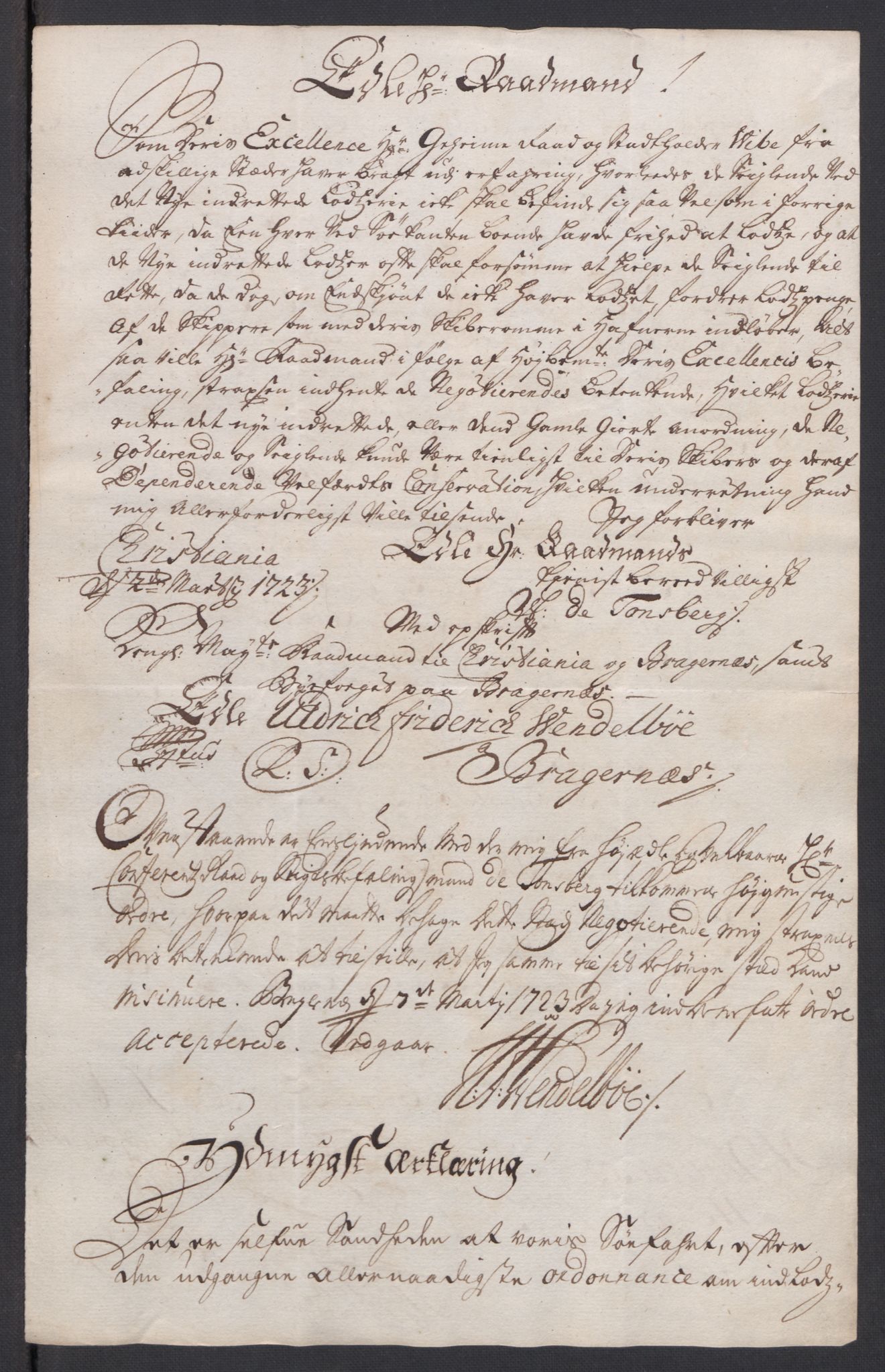Forskjellige samlinger, Uplasserte saker i Eldre avdeling, AV/RA-EA-4033/F/L0005: Losvesenet., 1723-1807, p. 31