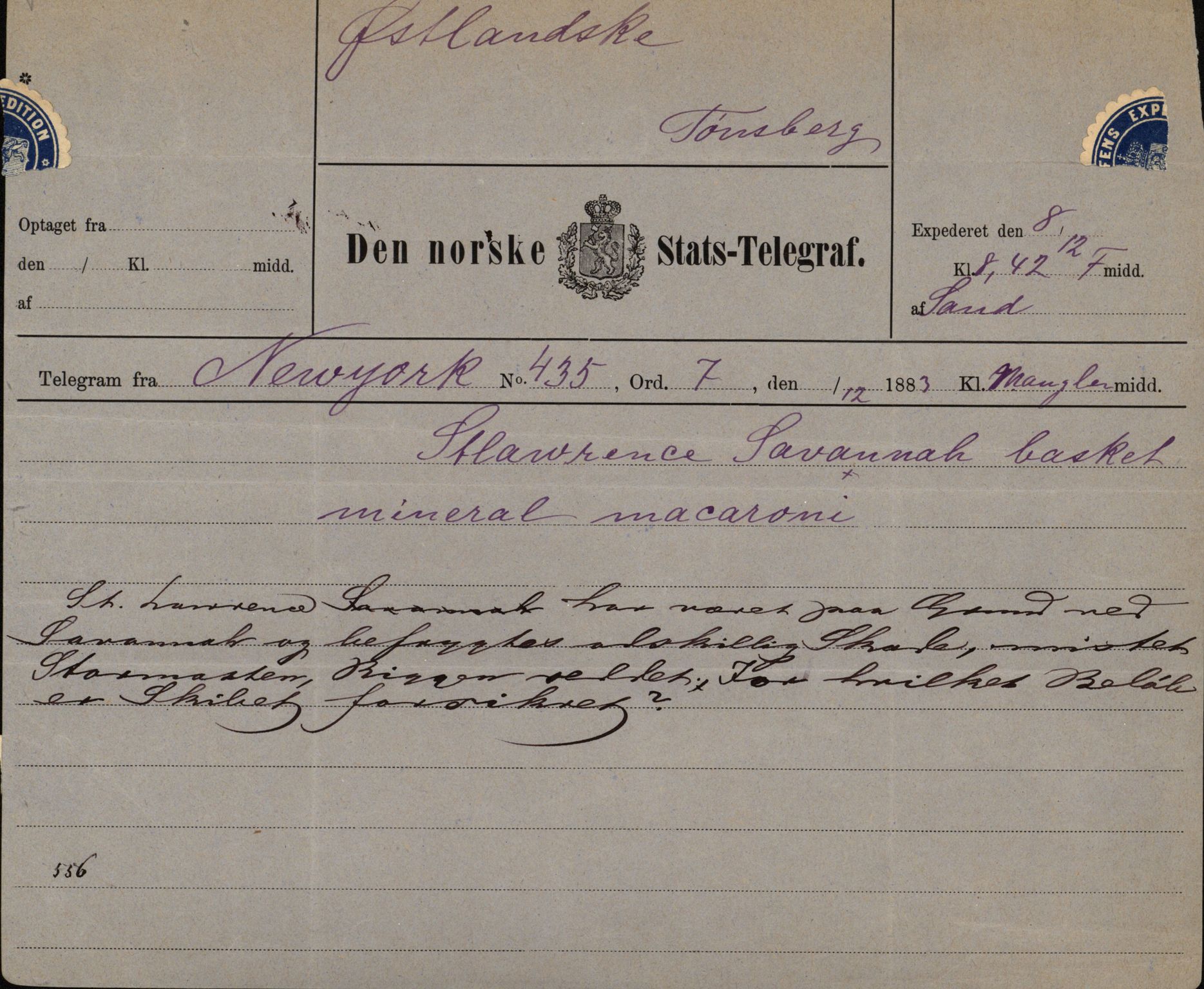 Pa 63 - Østlandske skibsassuranceforening, VEMU/A-1079/G/Ga/L0016/0015: Havaridokumenter / St. Lawrence, Poseidon, Snap, Josephine, Triton, 1883, p. 6