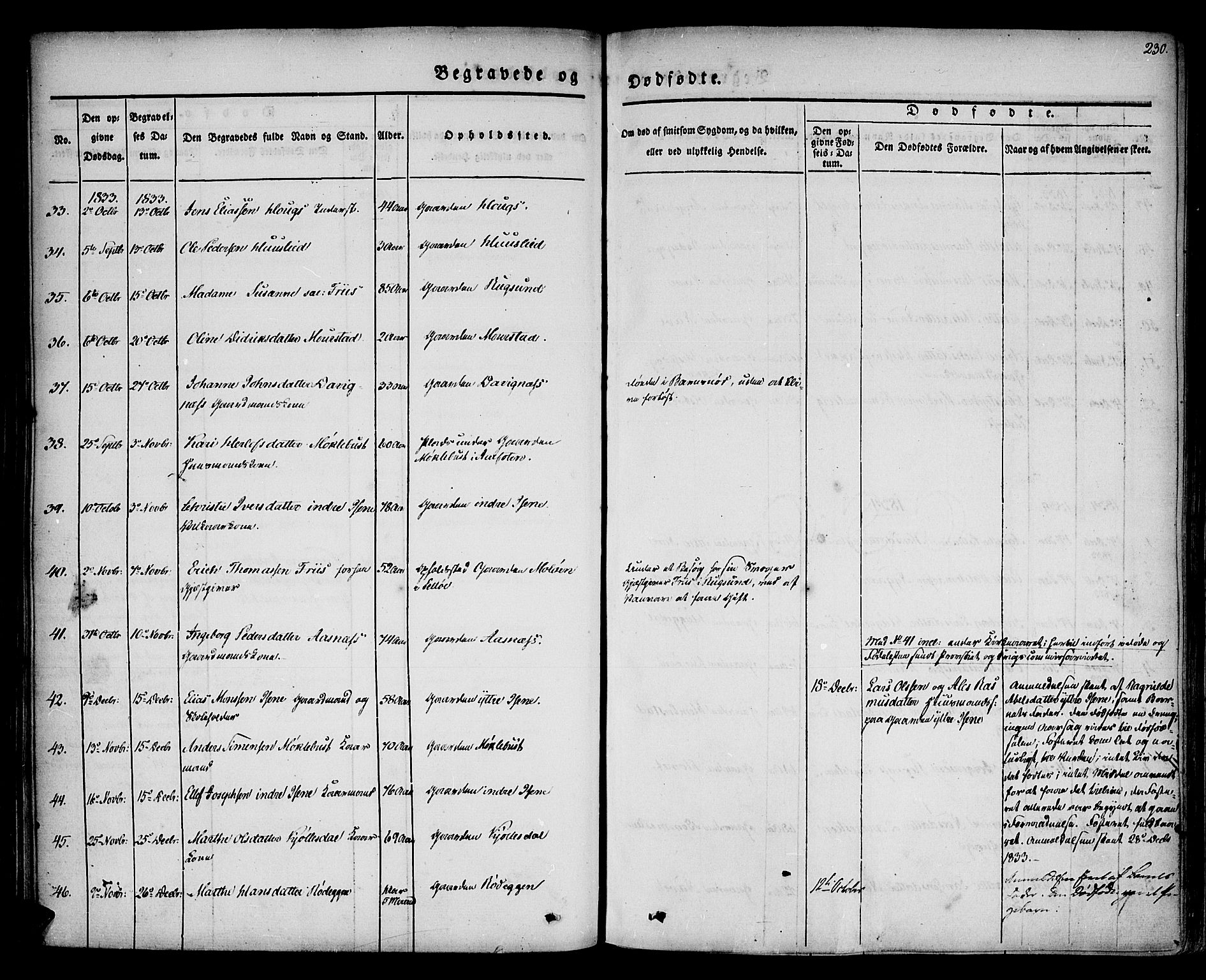 Davik sokneprestembete, AV/SAB-A-79701/H/Haa/Haaa/L0004: Parish register (official) no. A 4, 1830-1849, p. 230