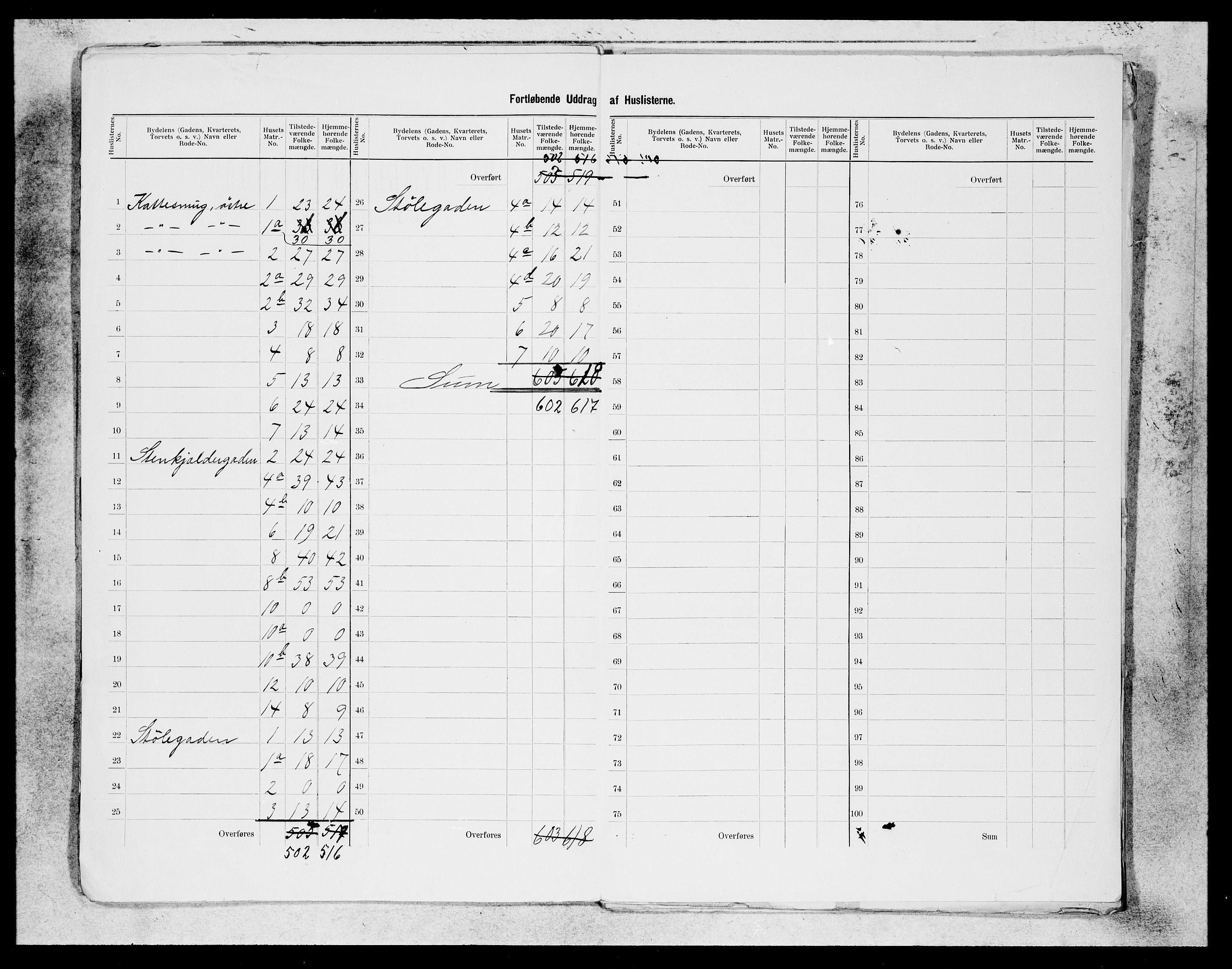 SAB, 1900 census for Bergen, 1900, p. 113