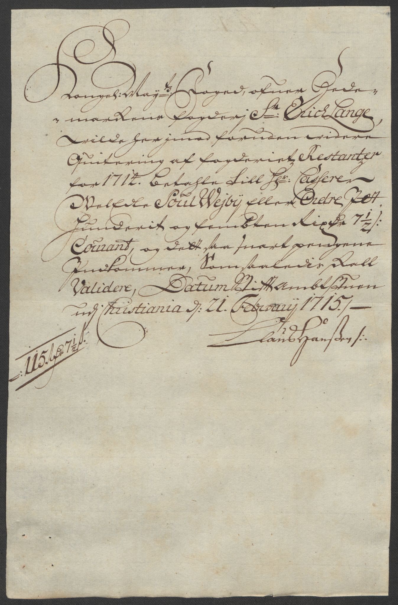 Rentekammeret inntil 1814, Reviderte regnskaper, Fogderegnskap, AV/RA-EA-4092/R16/L1054: Fogderegnskap Hedmark, 1715, p. 61