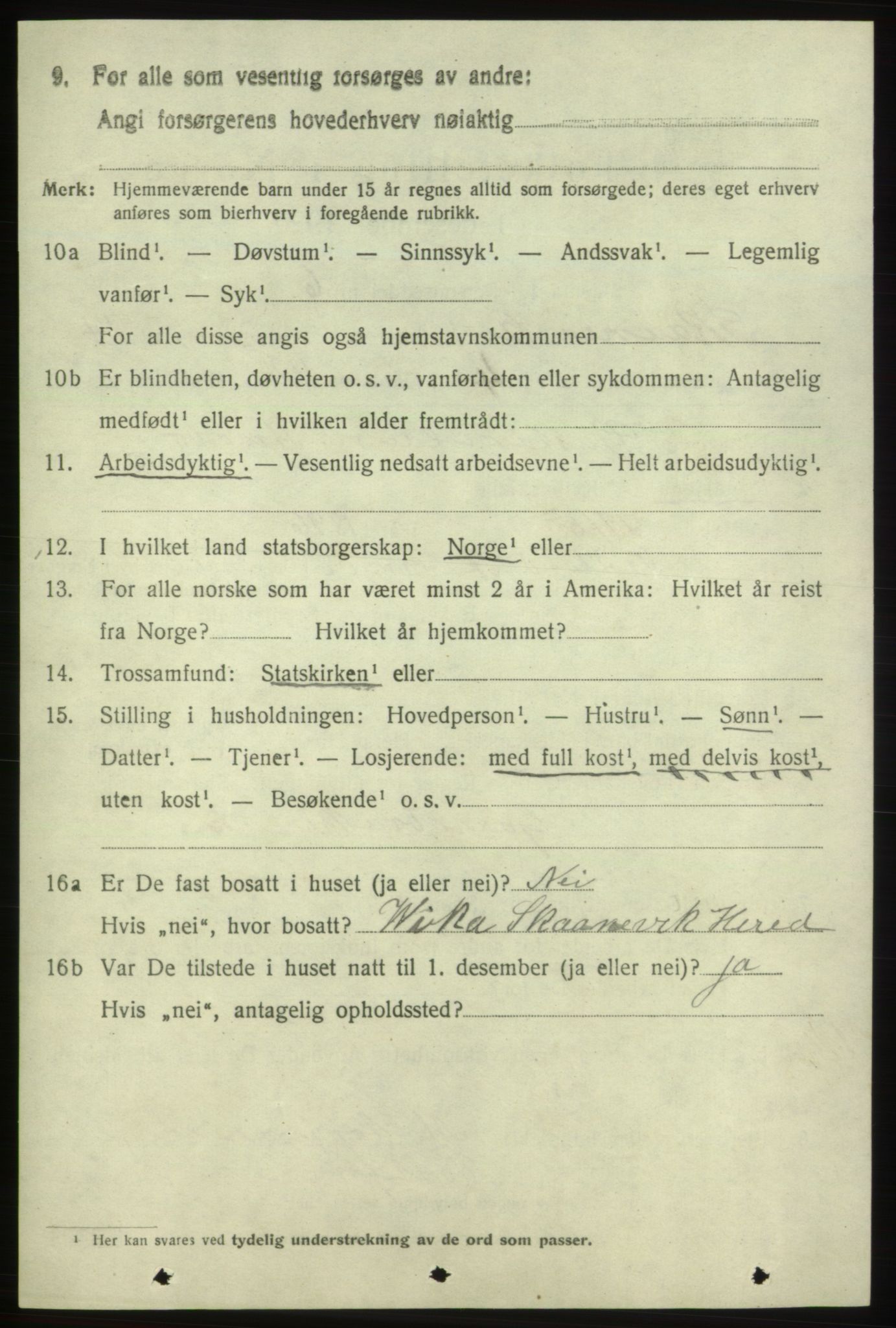 SAB, 1920 census for Skånevik, 1920, p. 6048