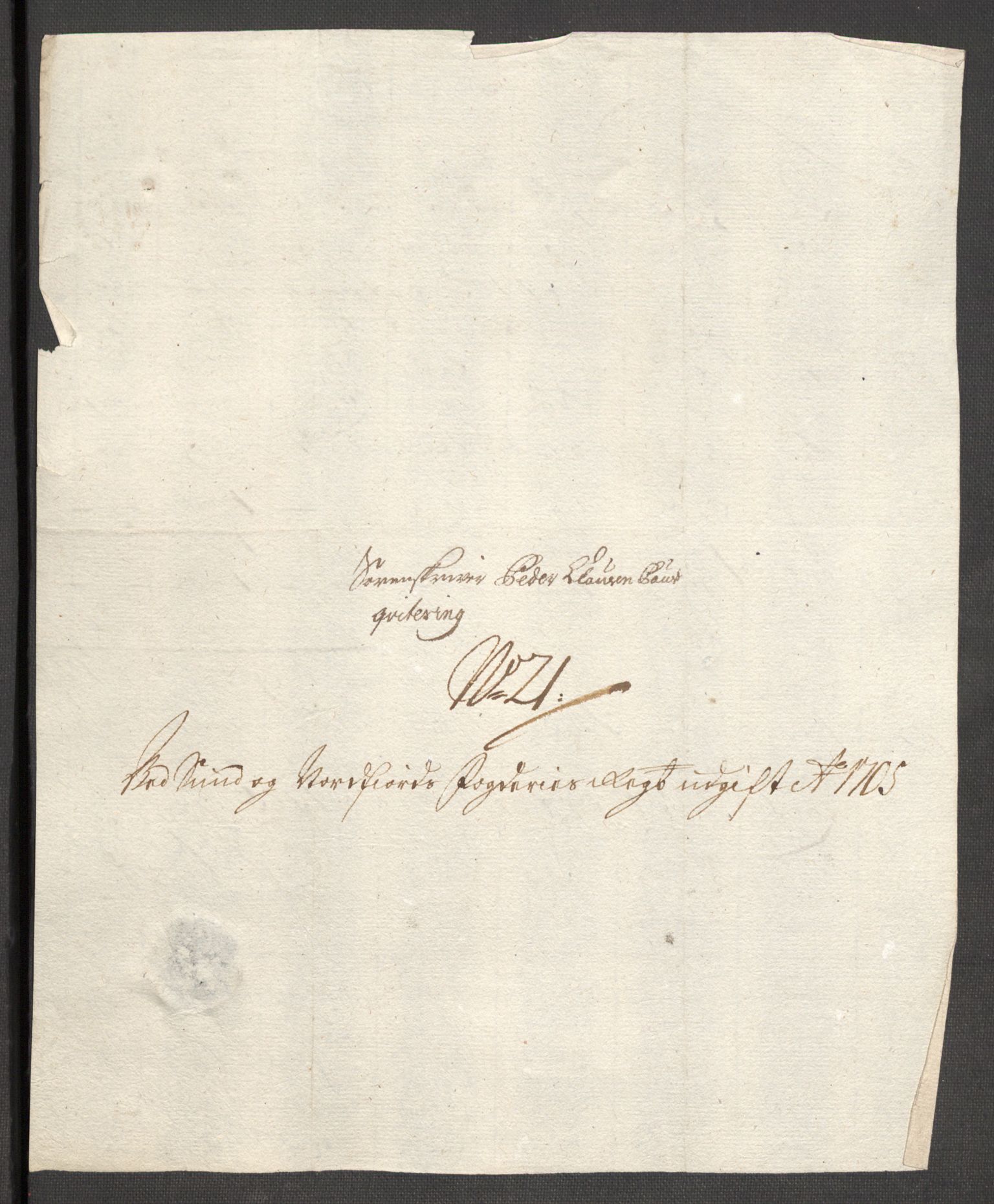 Rentekammeret inntil 1814, Reviderte regnskaper, Fogderegnskap, RA/EA-4092/R53/L3429: Fogderegnskap Sunn- og Nordfjord, 1705, p. 246