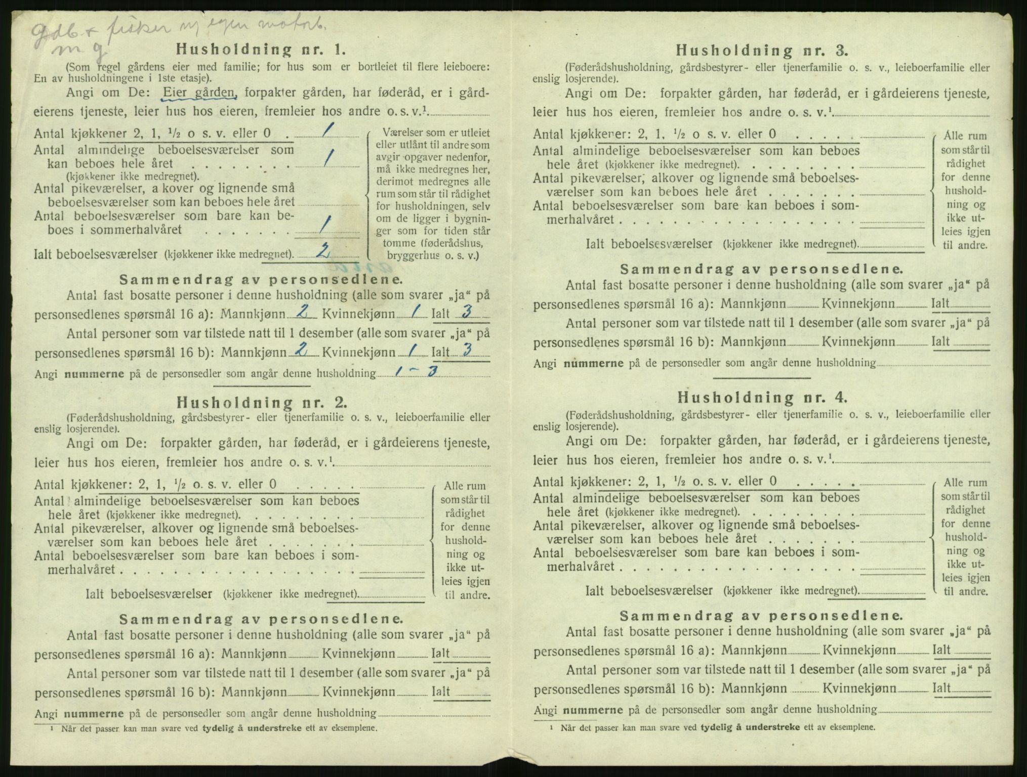 SAT, 1920 census for Sande (MR), 1920, p. 747