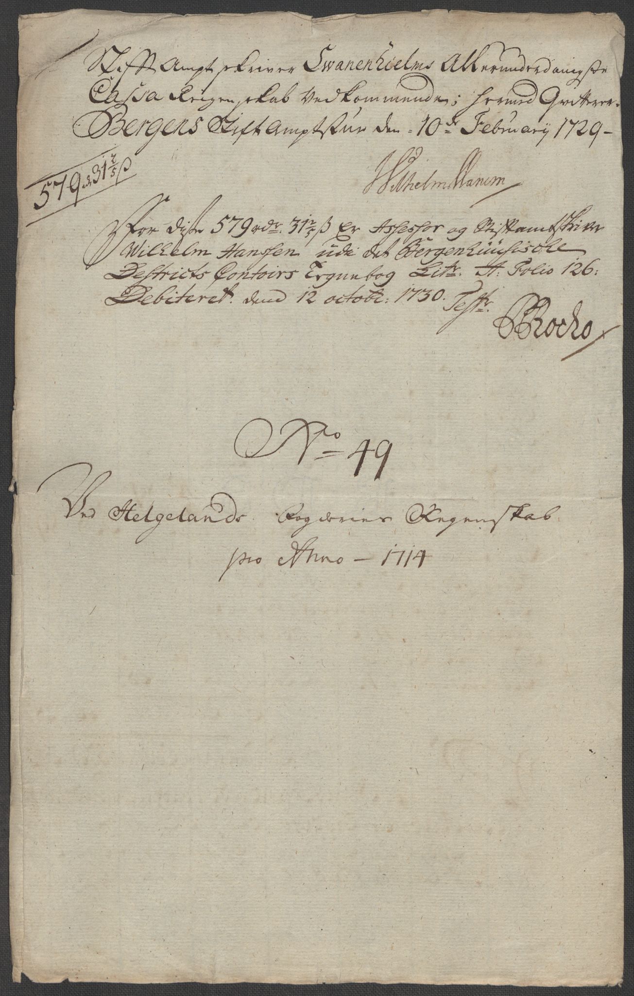 Rentekammeret inntil 1814, Reviderte regnskaper, Fogderegnskap, AV/RA-EA-4092/R65/L4513: Fogderegnskap Helgeland, 1714-1715, p. 327