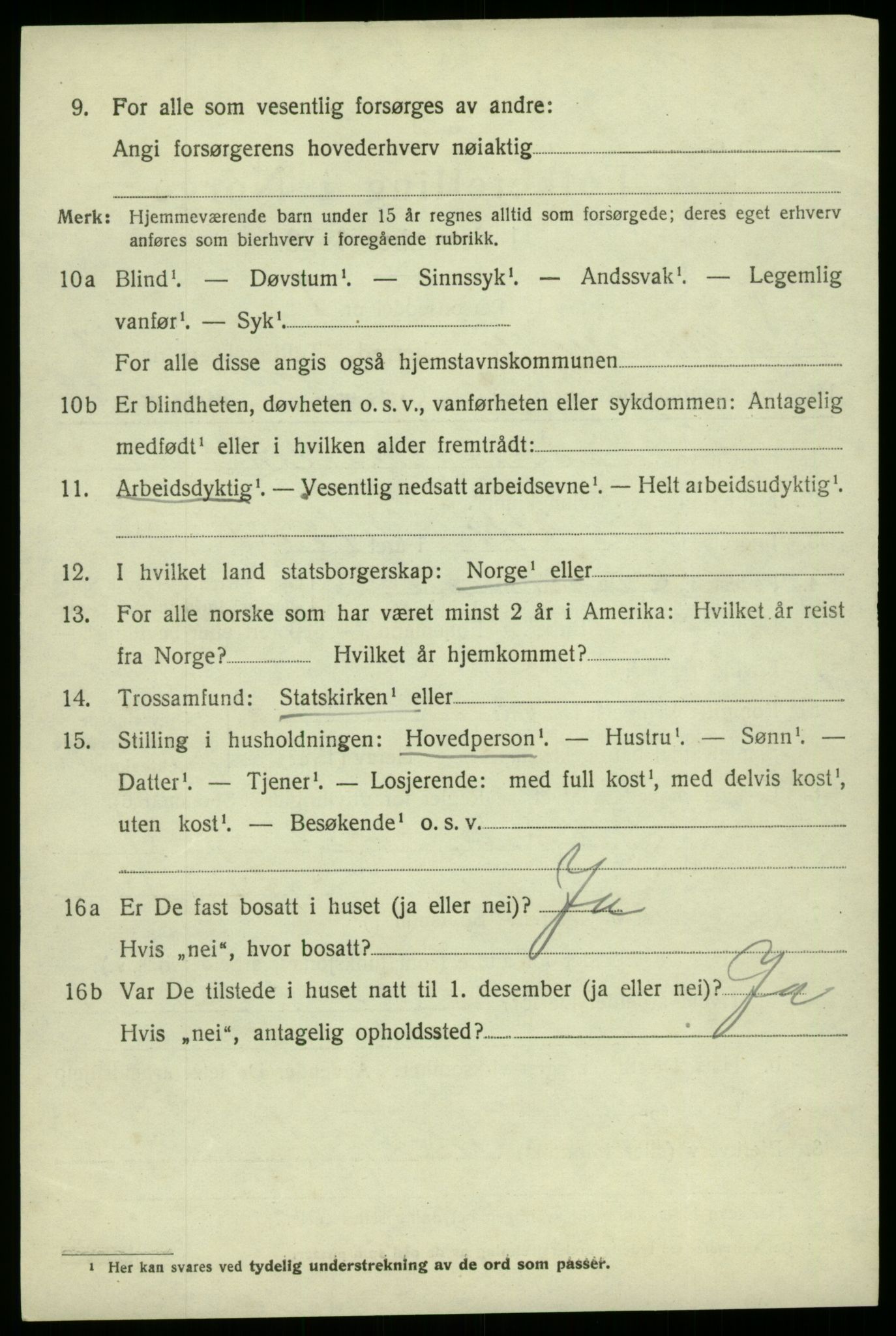 SAB, 1920 census for Samnanger, 1920, p. 5518