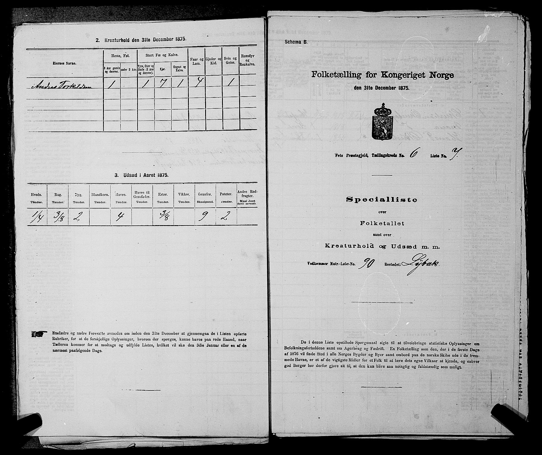 RA, 1875 census for 0227P Fet, 1875, p. 812