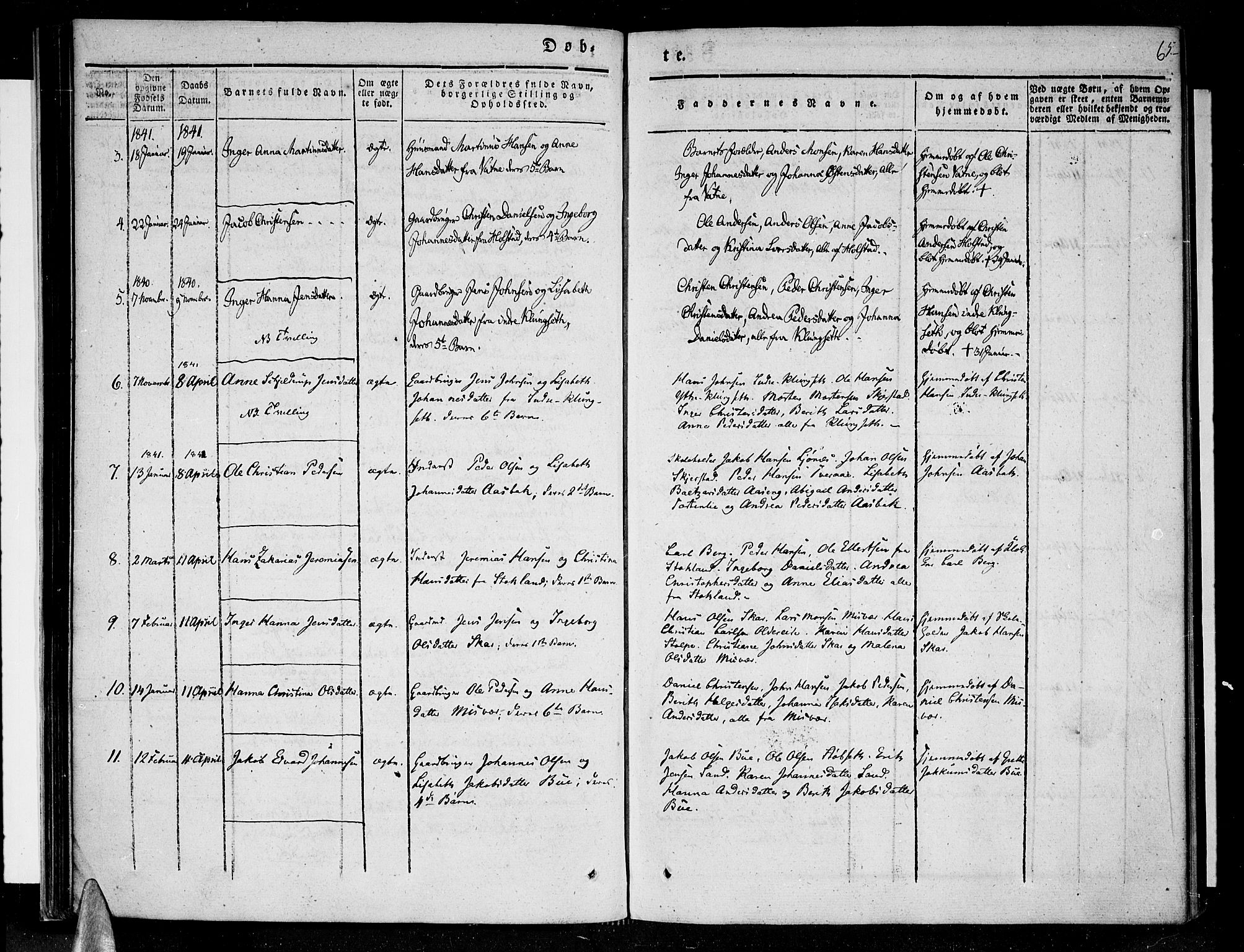 Ministerialprotokoller, klokkerbøker og fødselsregistre - Nordland, AV/SAT-A-1459/852/L0737: Parish register (official) no. 852A07, 1833-1849, p. 65