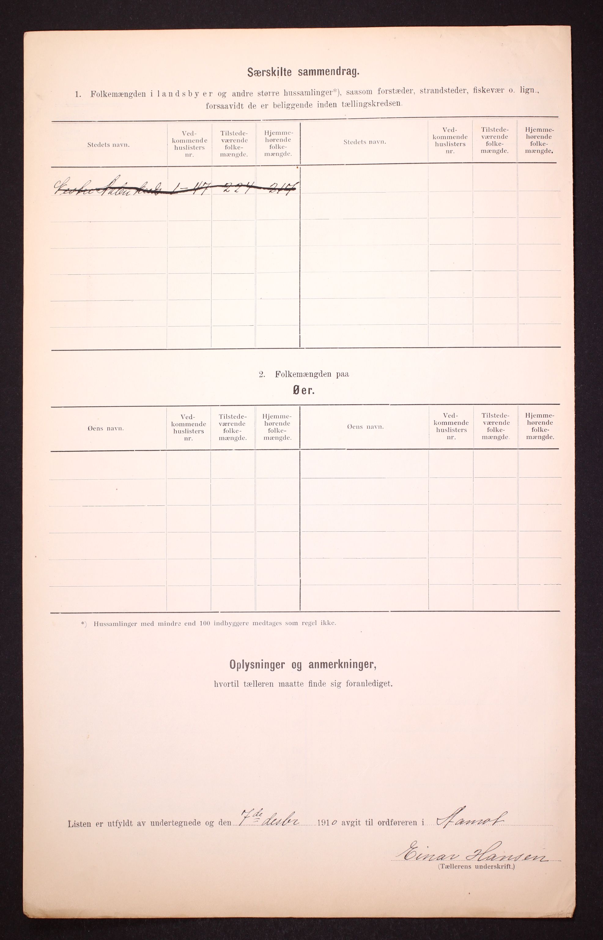 RA, 1910 census for Åmot, 1910, p. 6