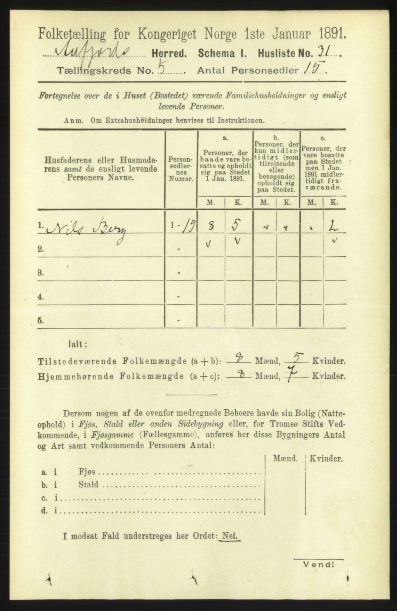 RA, 1891 census for 1630 Åfjord, 1891, p. 1183