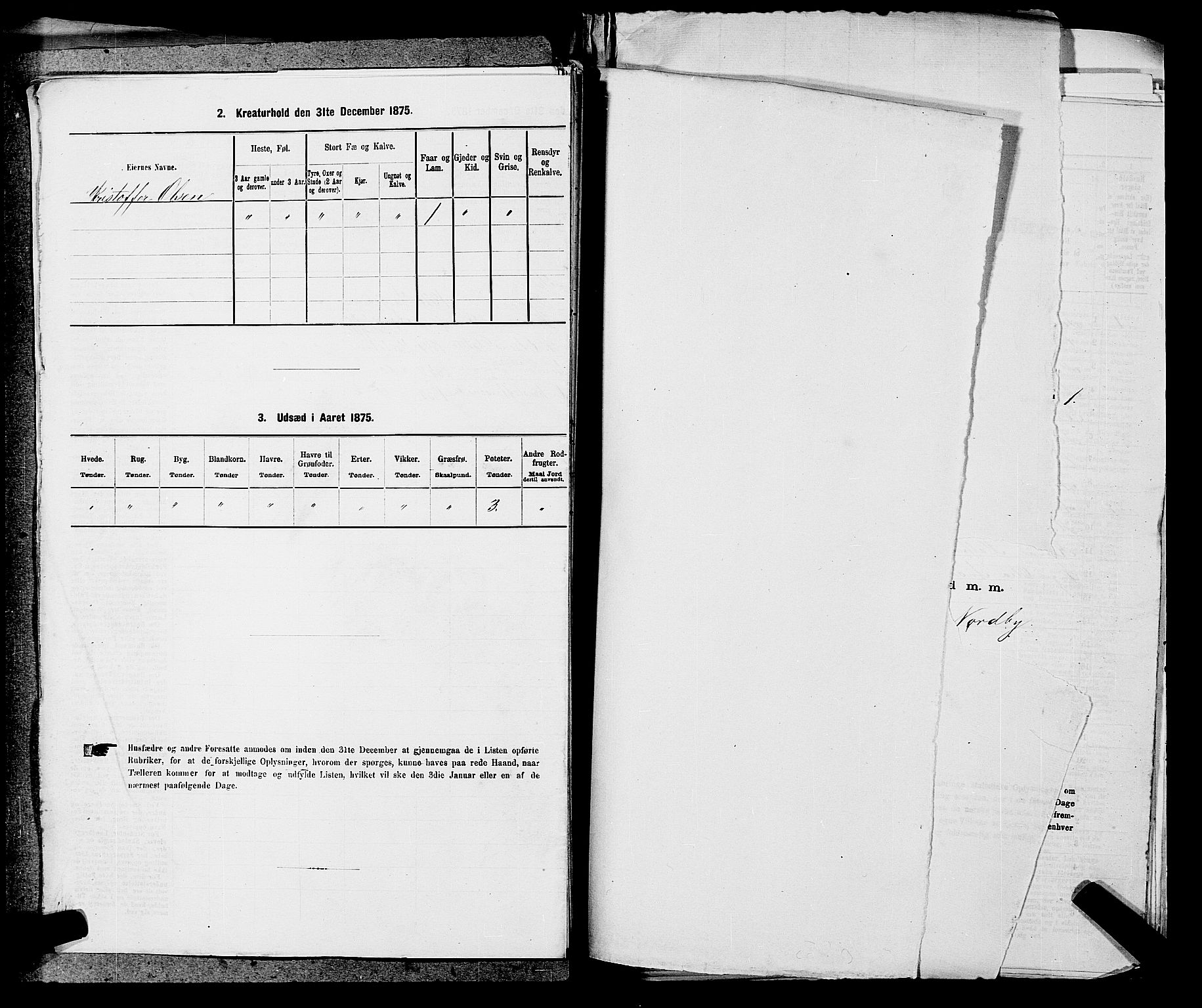 SAKO, 1875 census for 0724L Sandeherred/Sandeherred, 1875, p. 1112