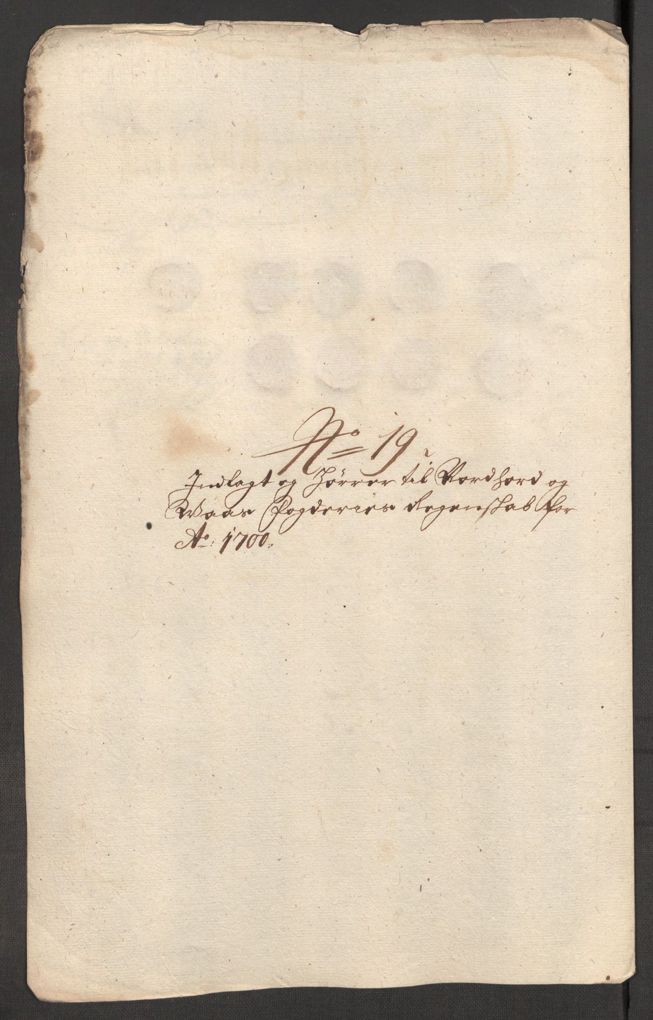 Rentekammeret inntil 1814, Reviderte regnskaper, Fogderegnskap, RA/EA-4092/R51/L3185: Fogderegnskap Nordhordland og Voss, 1700-1701, p. 193