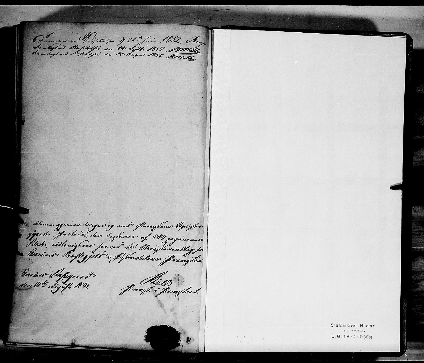 Elverum prestekontor, SAH/PREST-044/H/Ha/Haa/L0009: Parish register (official) no. 9, 1843-1856