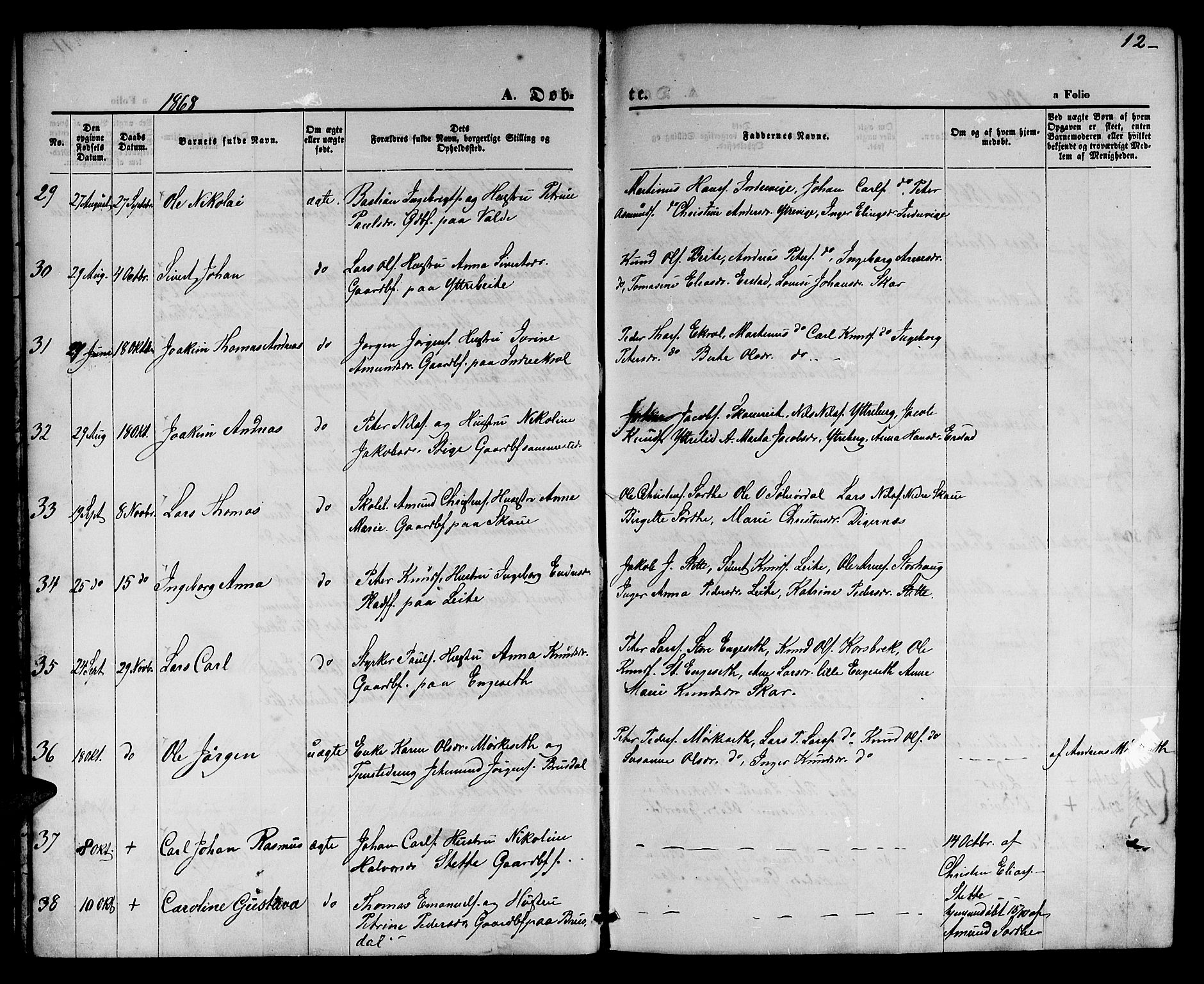 Ministerialprotokoller, klokkerbøker og fødselsregistre - Møre og Romsdal, AV/SAT-A-1454/524/L0364: Parish register (copy) no. 524C05, 1865-1879, p. 12