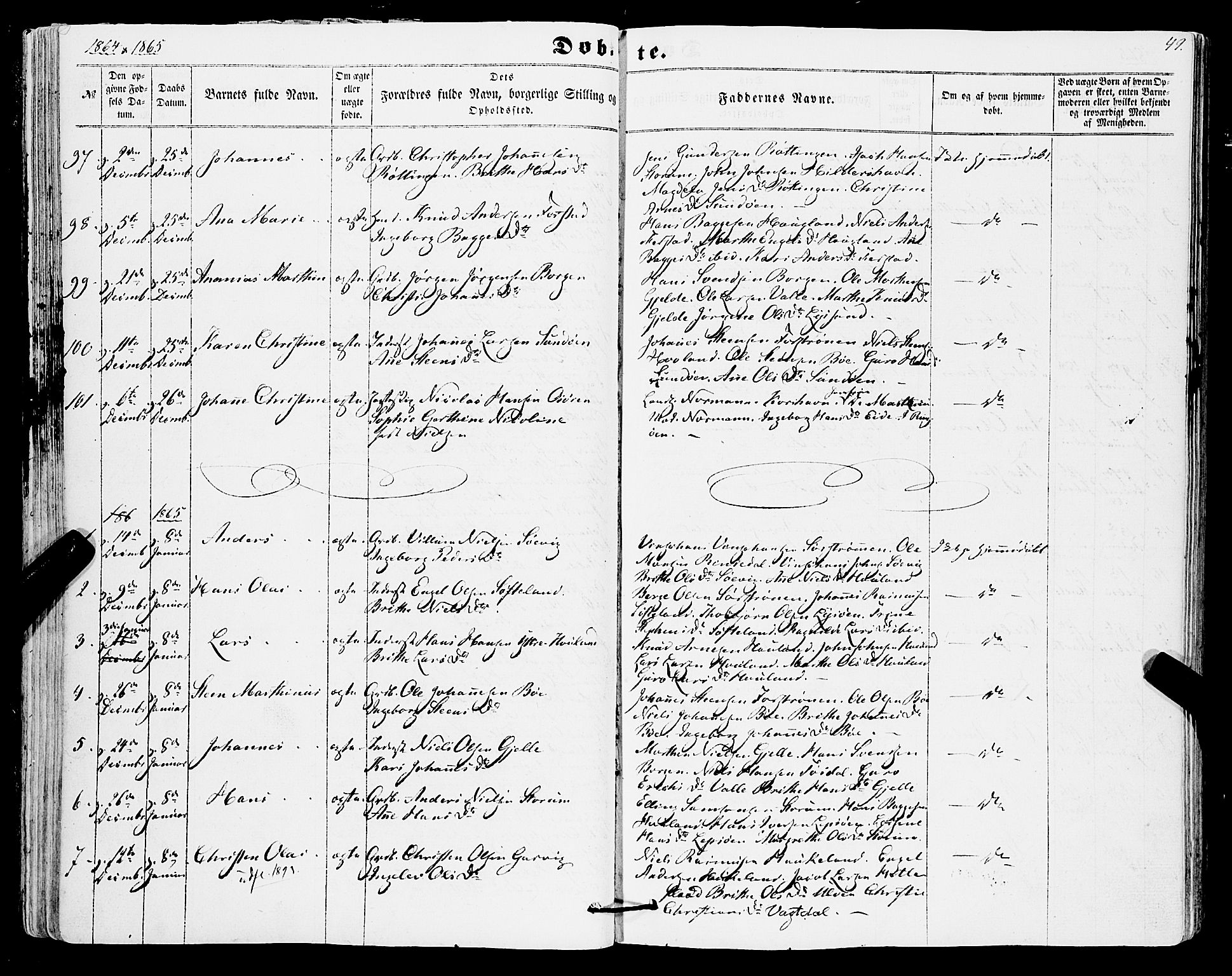 Os sokneprestembete, SAB/A-99929: Parish register (official) no. A 17, 1860-1873, p. 49