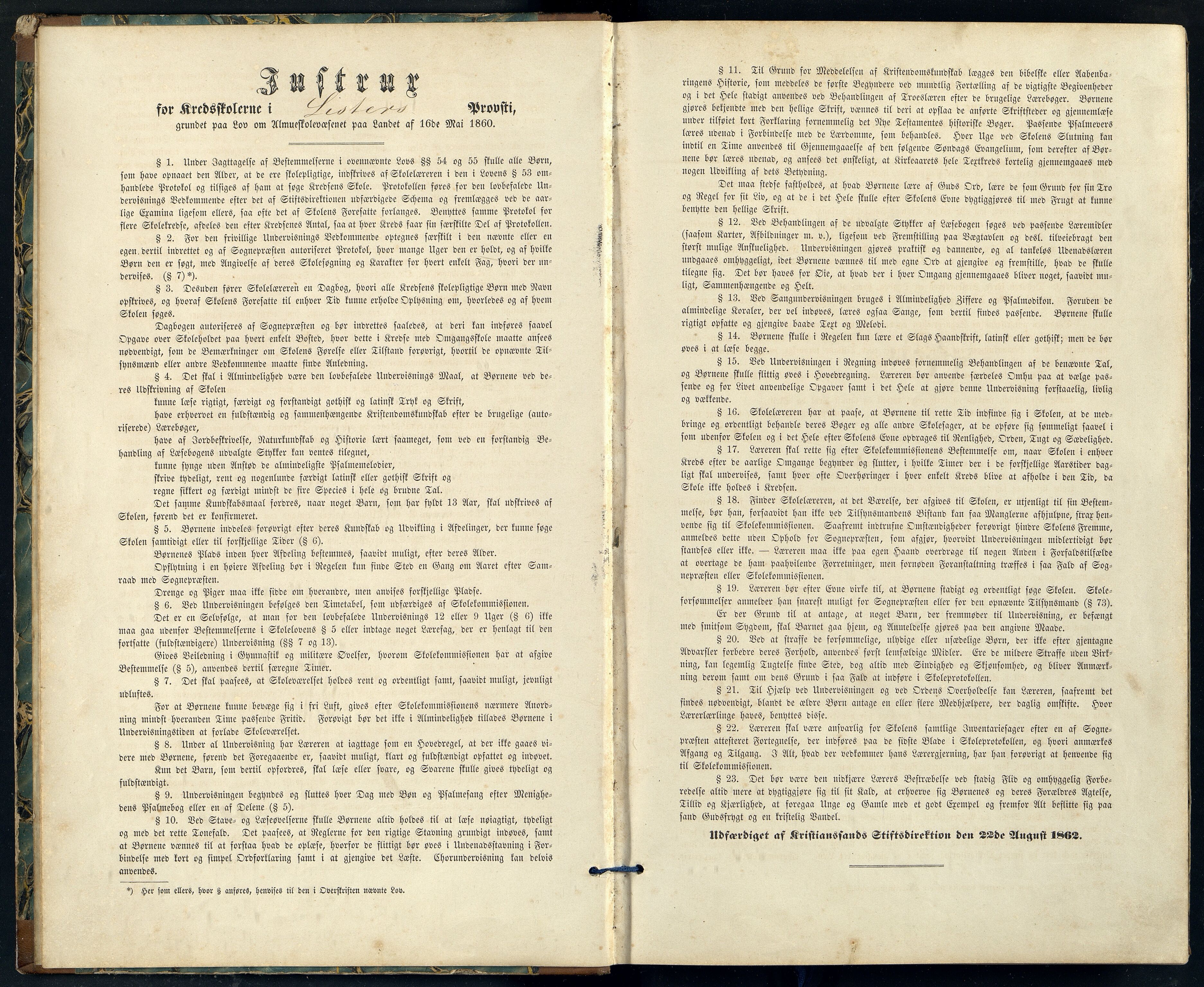 Lista kommune - Vanse Skole, ARKSOR/1003LI550/H/L0008: Skoleprotokoll, 1868-1888