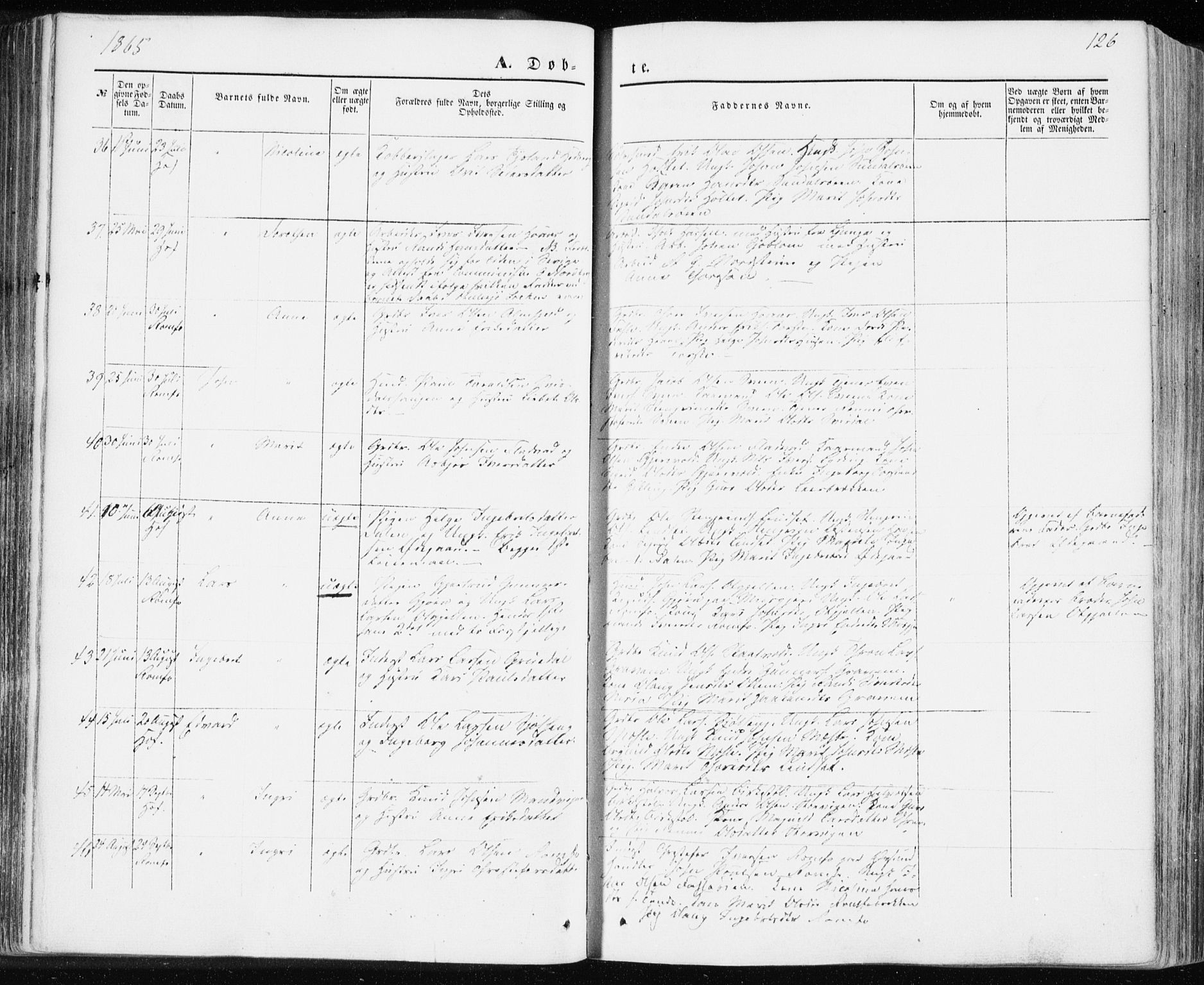 Ministerialprotokoller, klokkerbøker og fødselsregistre - Møre og Romsdal, AV/SAT-A-1454/590/L1013: Parish register (official) no. 590A05, 1847-1877, p. 126