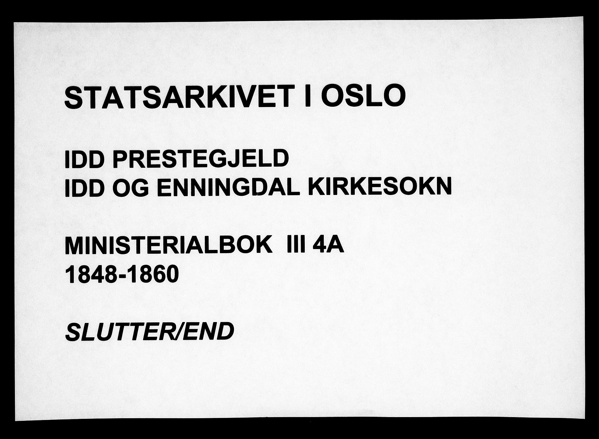 Idd prestekontor Kirkebøker, AV/SAO-A-10911/F/Fc/L0004a: Parish register (official) no. III 4A, 1848-1860