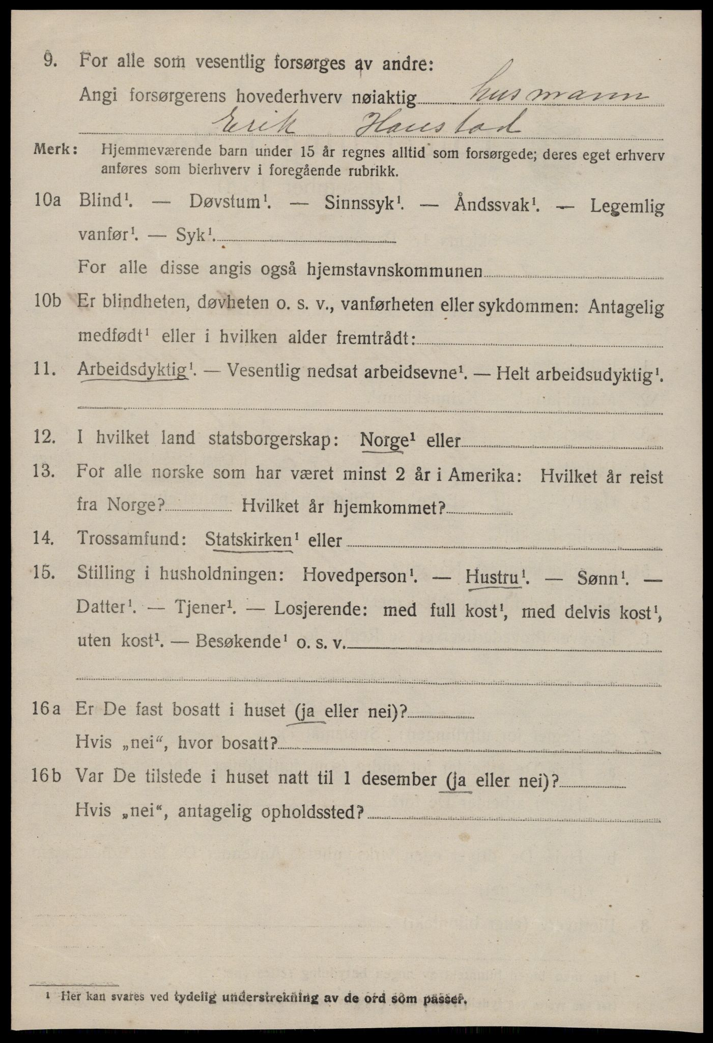 SAT, 1920 census for Rindal, 1920, p. 1607