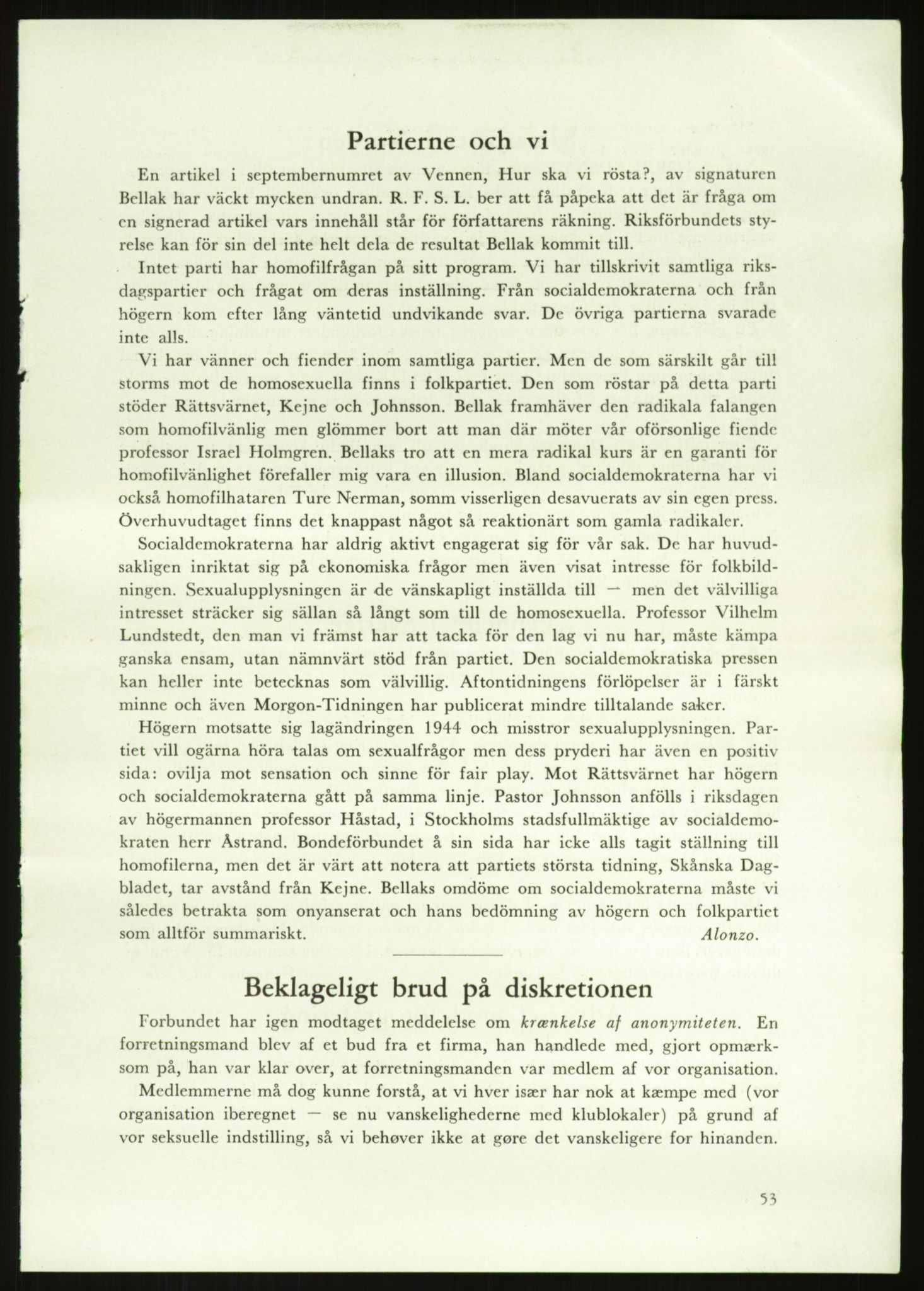 Det Norske Forbundet av 1948/Landsforeningen for Lesbisk og Homofil Frigjøring, AV/RA-PA-1216/E/Eb/L0001: Intern informasjon, 1952-1991, p. 17
