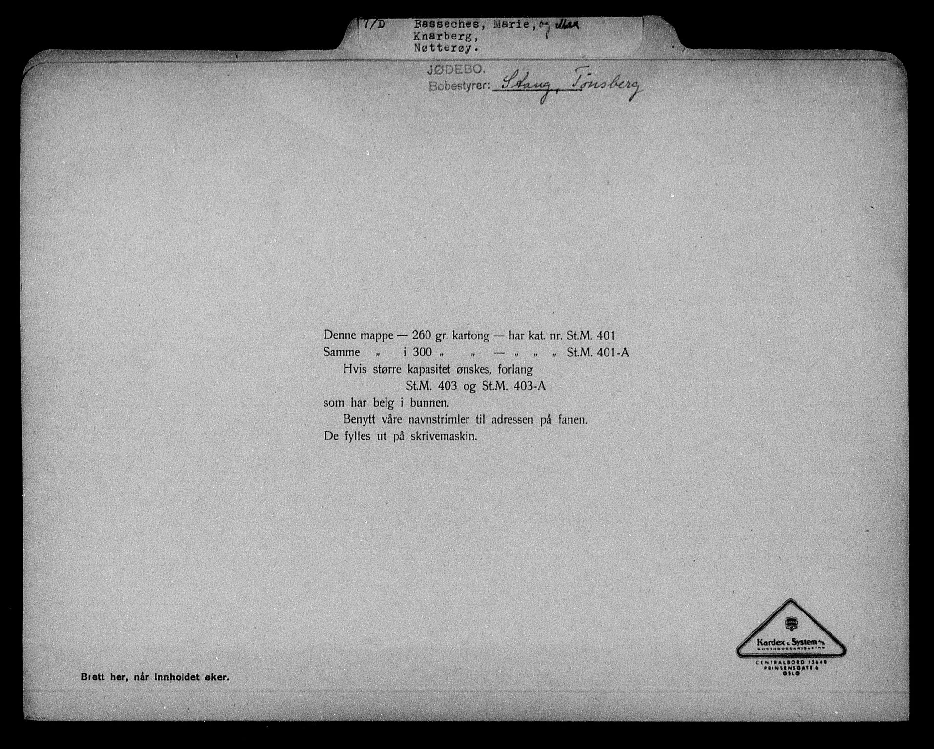 Justisdepartementet, Tilbakeføringskontoret for inndratte formuer, AV/RA-S-1564/H/Hc/Hcd/L0989: --, 1945-1947, p. 419