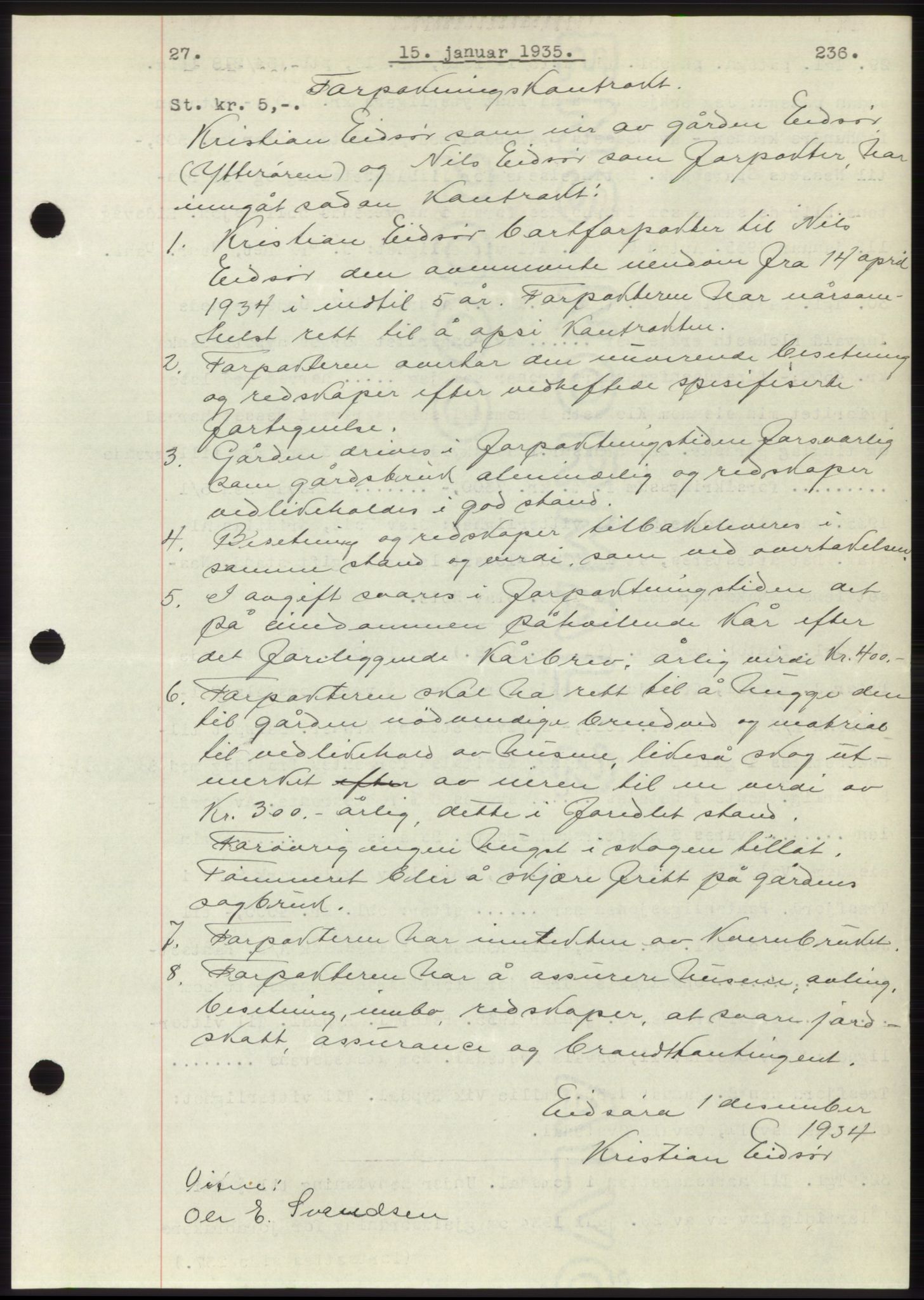 Romsdal sorenskriveri, AV/SAT-A-4149/1/2/2C/L0066: Mortgage book no. 60, 1934-1935, Deed date: 15.01.1935