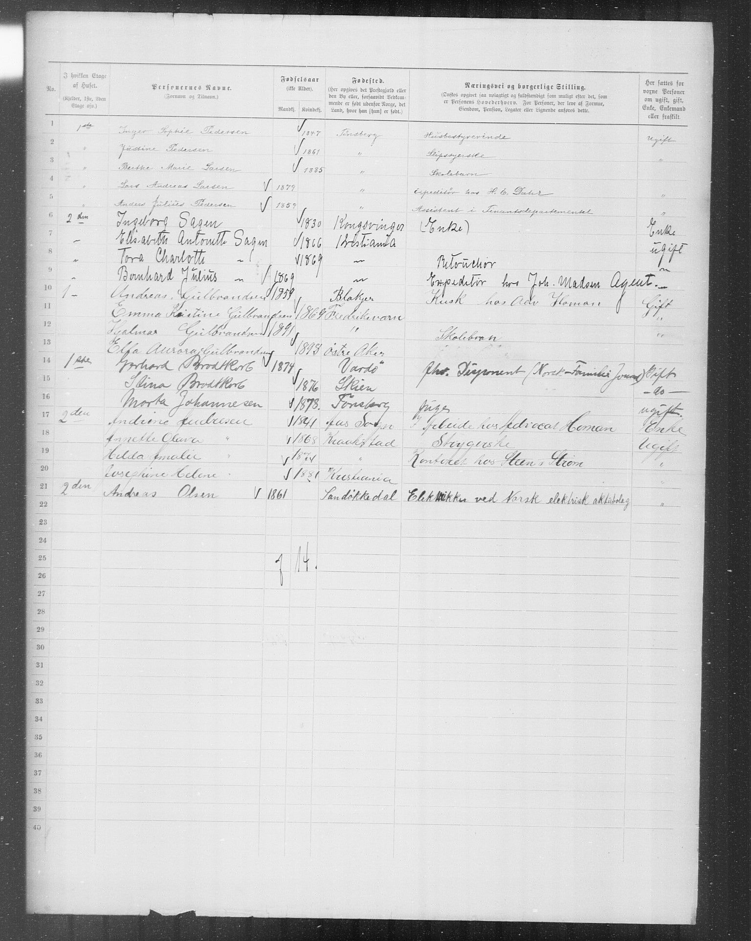 OBA, Municipal Census 1899 for Kristiania, 1899, p. 9871