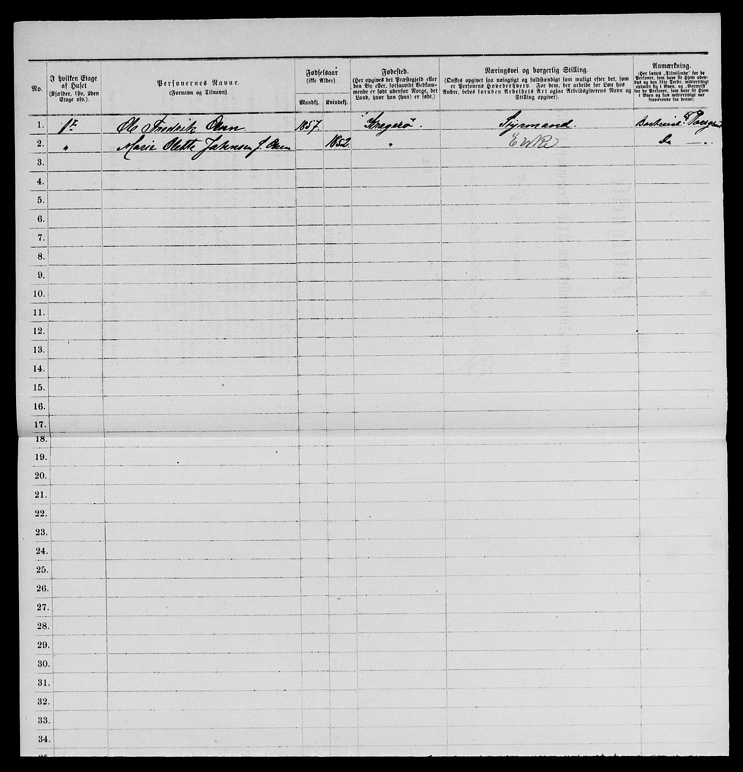 SAKO, 1885 census for 0801 Kragerø, 1885, p. 971