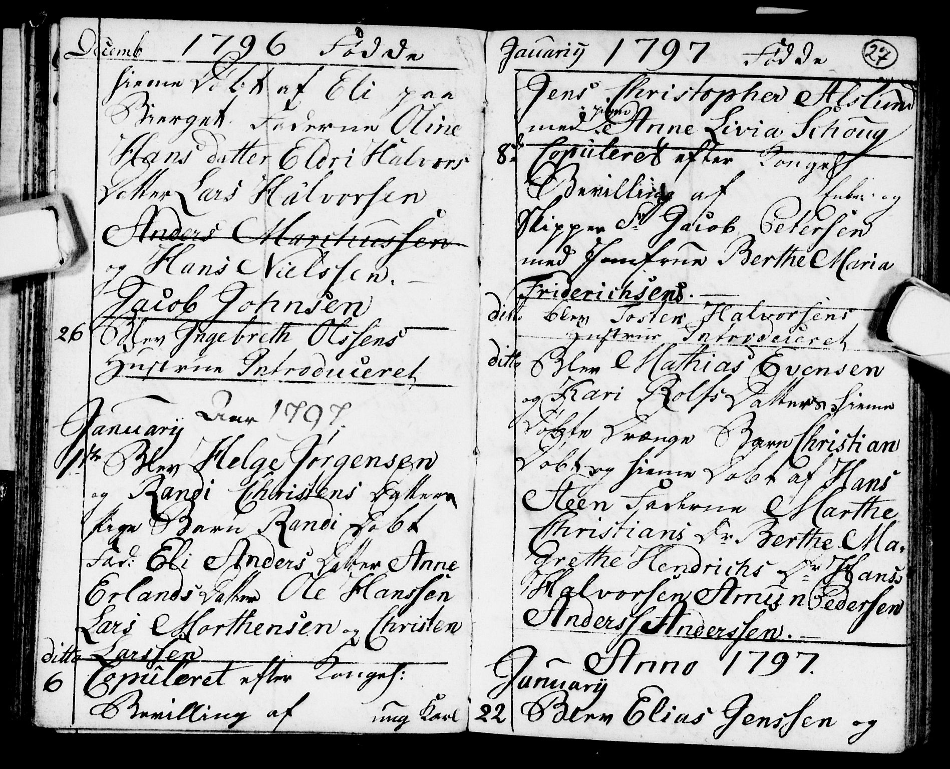 Strømsø kirkebøker, SAKO/A-246/F/Fb/L0003: Parish register (official) no. II 3, 1793-1799, p. 27