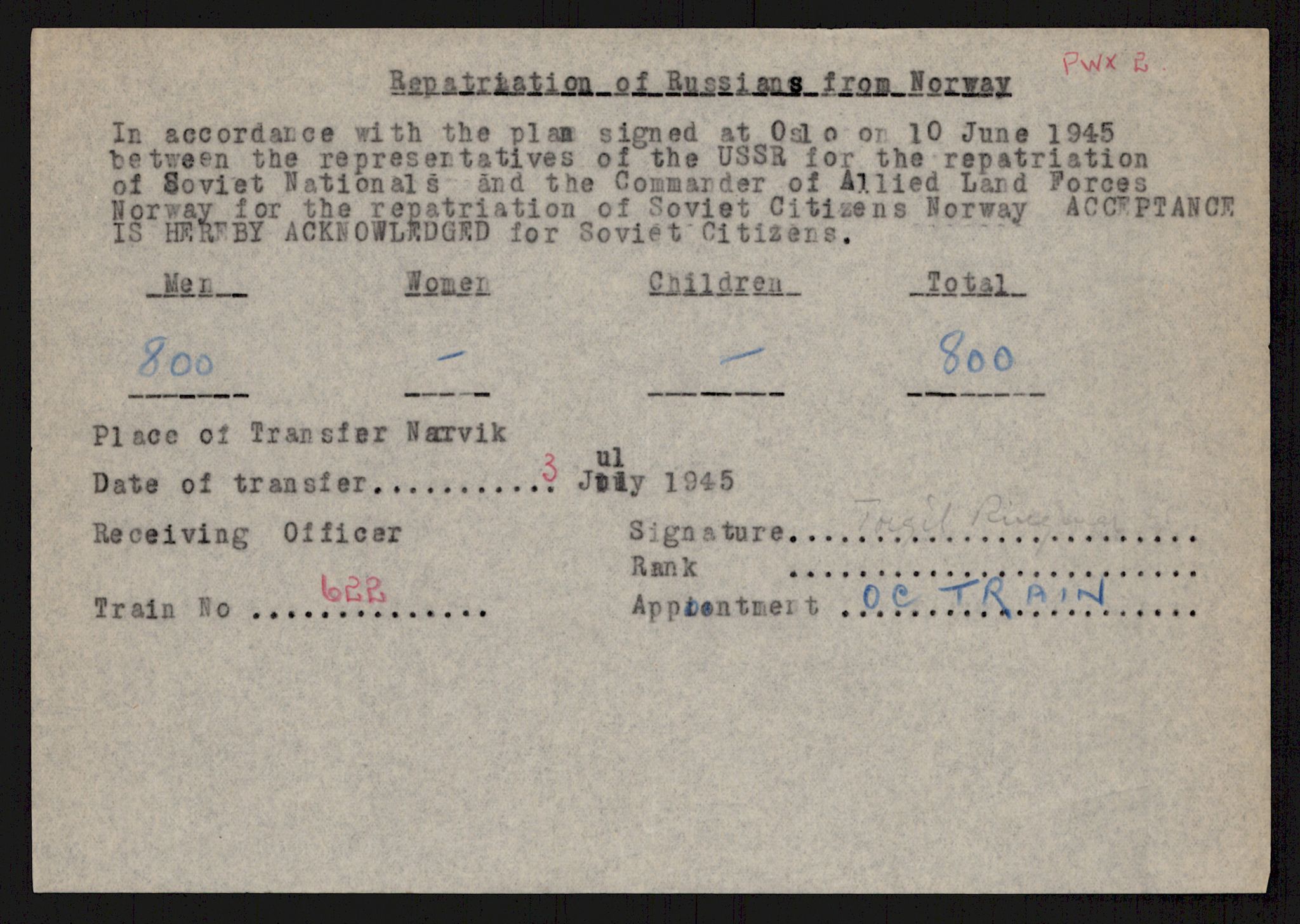 Flyktnings- og fangedirektoratet, Repatrieringskontoret, RA/S-1681/D/Db/L0016: Displaced Persons (DPs) og sivile tyskere, 1945-1948, p. 629