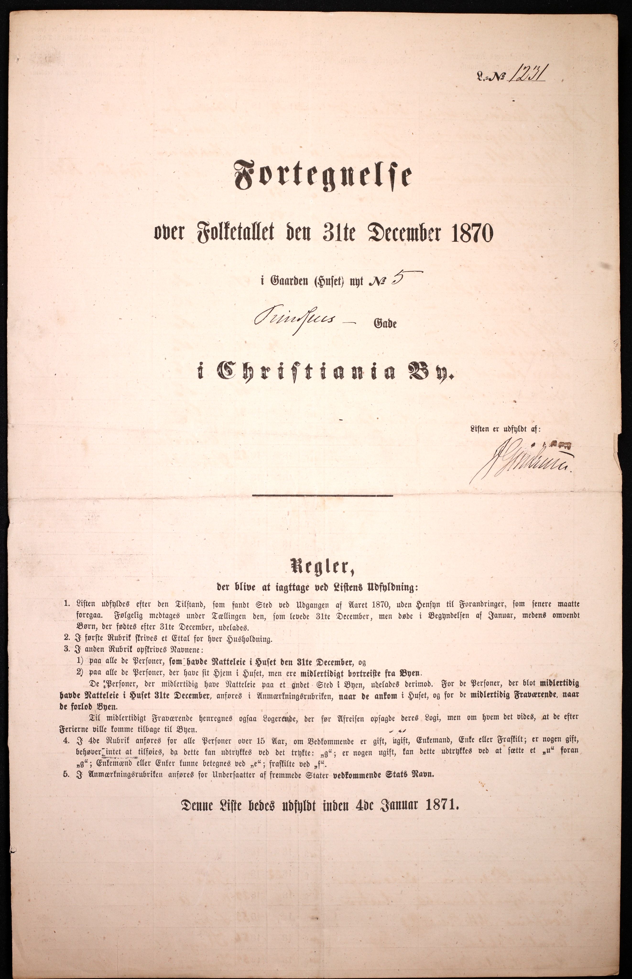 RA, 1870 census for 0301 Kristiania, 1870, p. 2799