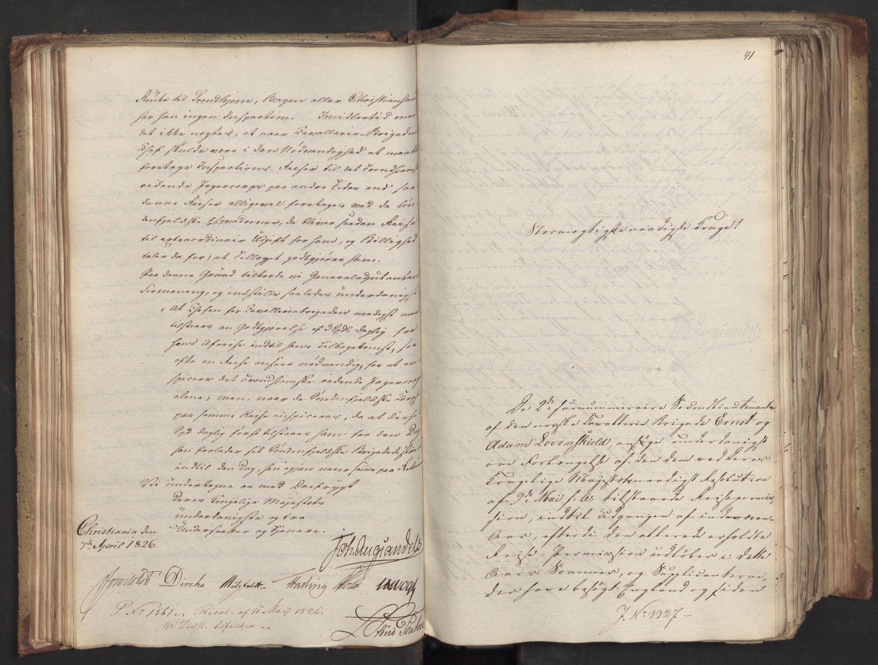 Statsrådsavdelingen i Stockholm, AV/RA-S-1003/D/Da/L0046: Regjeringsinnstillinger nr. 3308-3500, 1826, p. 58