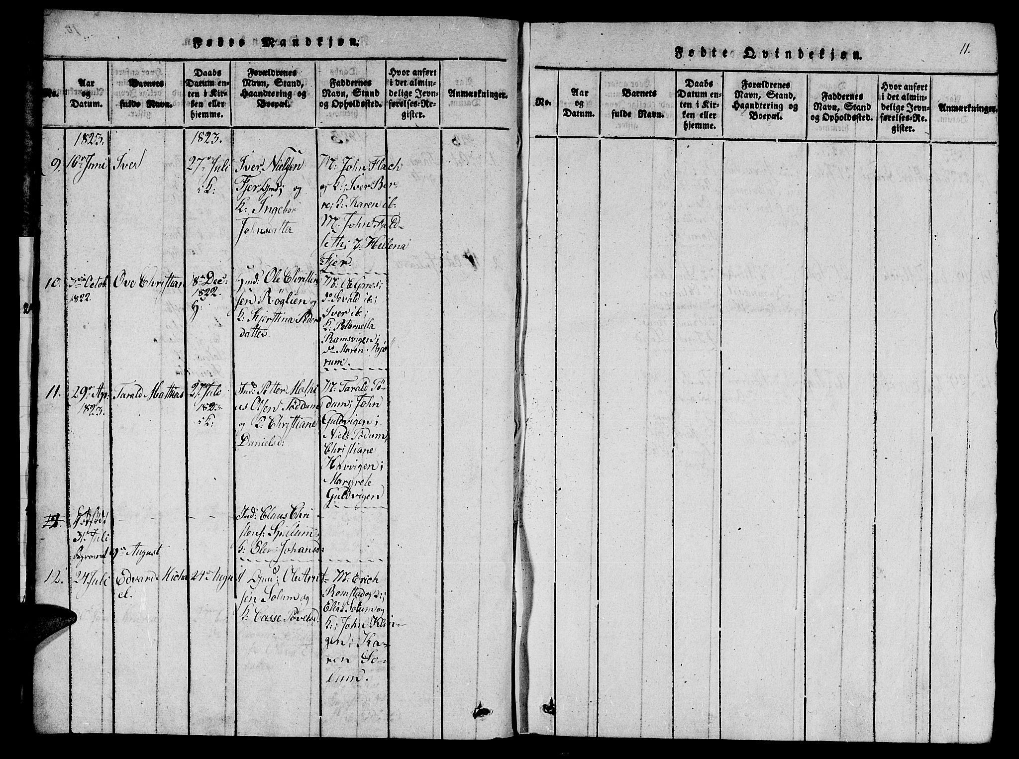 Ministerialprotokoller, klokkerbøker og fødselsregistre - Nord-Trøndelag, SAT/A-1458/770/L0588: Parish register (official) no. 770A02, 1819-1823, p. 11