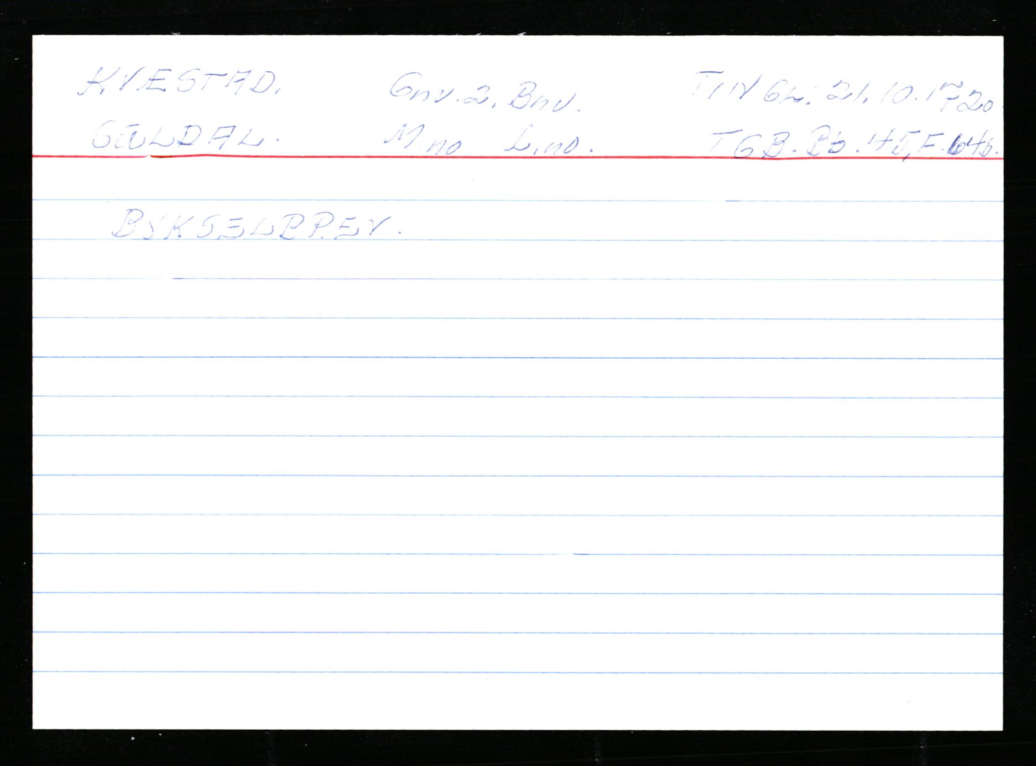 Statsarkivet i Stavanger, AV/SAST-A-101971/03/Y/Ym/L0033: Åstedskort sortert etter gårdsnavn: Kvelland - Lagestranden, 1600-1950, p. 264