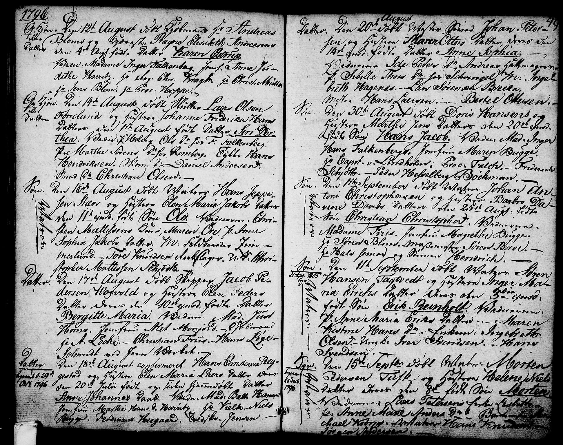 Larvik kirkebøker, SAKO/A-352/G/Ga/L0001: Parish register (copy) no. I 1, 1785-1807, p. 49